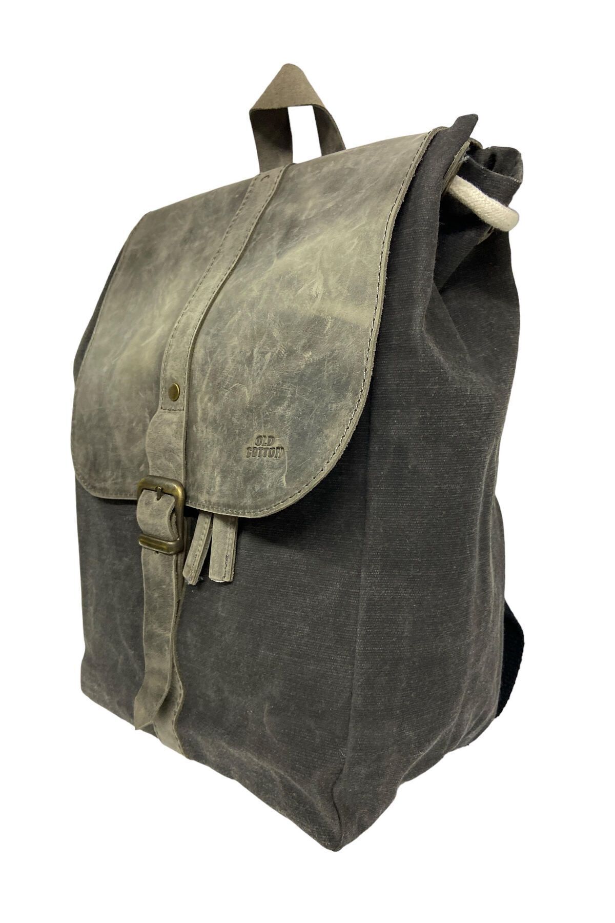 کوله پشتی زنانه مشکی Old Cotton | 7120-GDS اورجینال - تصویر 4