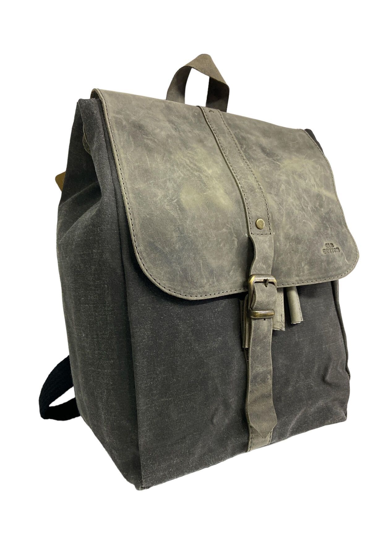 کوله پشتی زنانه مشکی Old Cotton | 7120-GDS اورجینال - تصویر 3