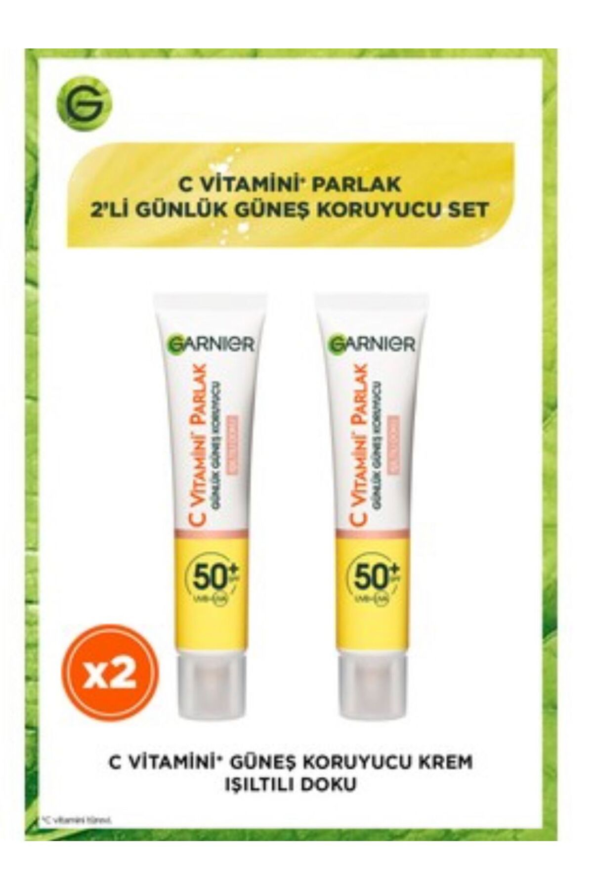 Garnier c vitamini güneş kremi ışıltılı doku 2 li