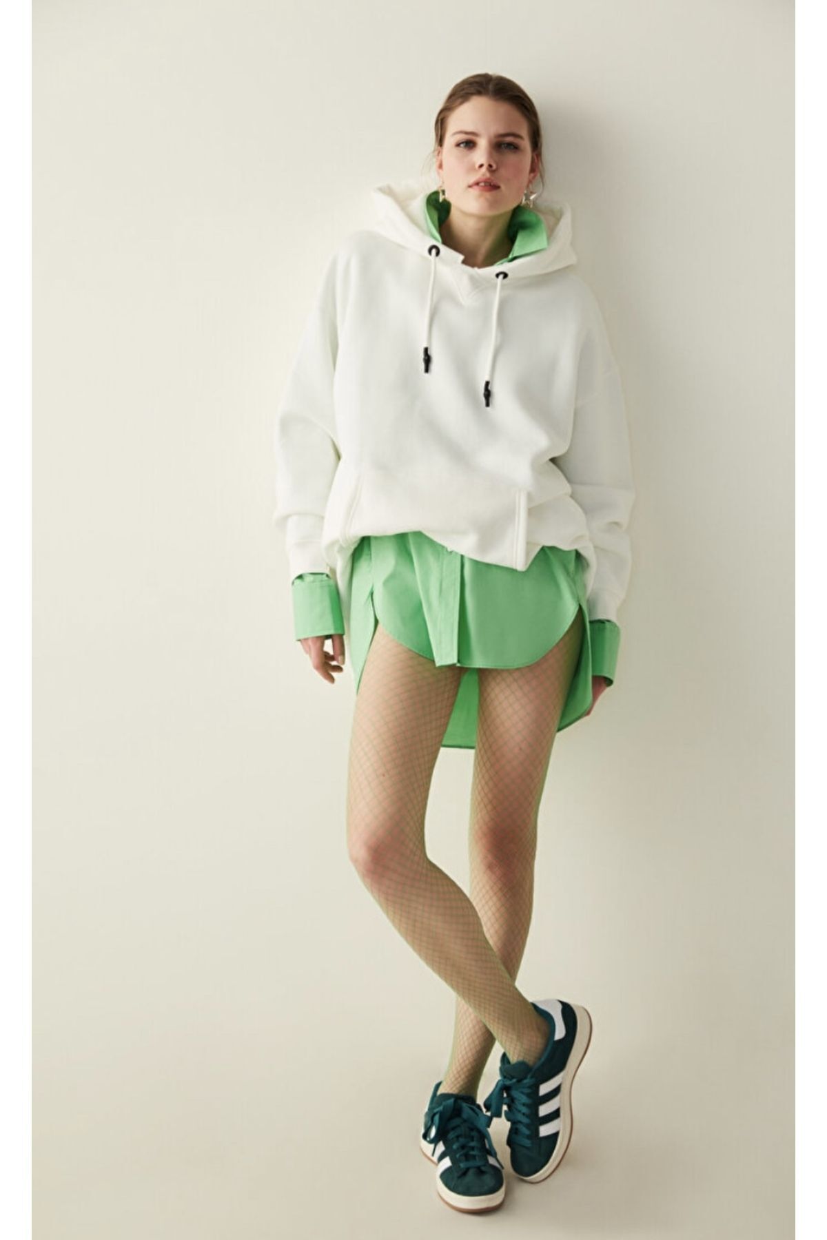 Fashion Medium Mesh Green Pantyhose