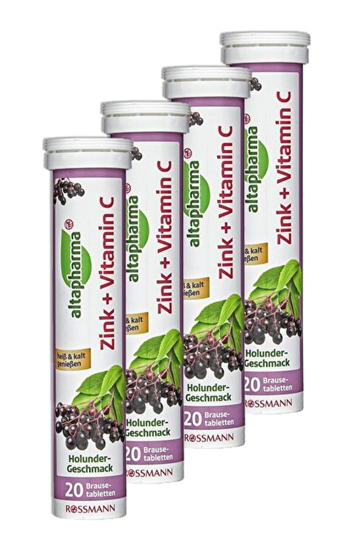 Altapharma-Water Melting Tablets - 20 Pack Vitamin C+zinc, Black Elderberry Flavored (4 Pieces) 1