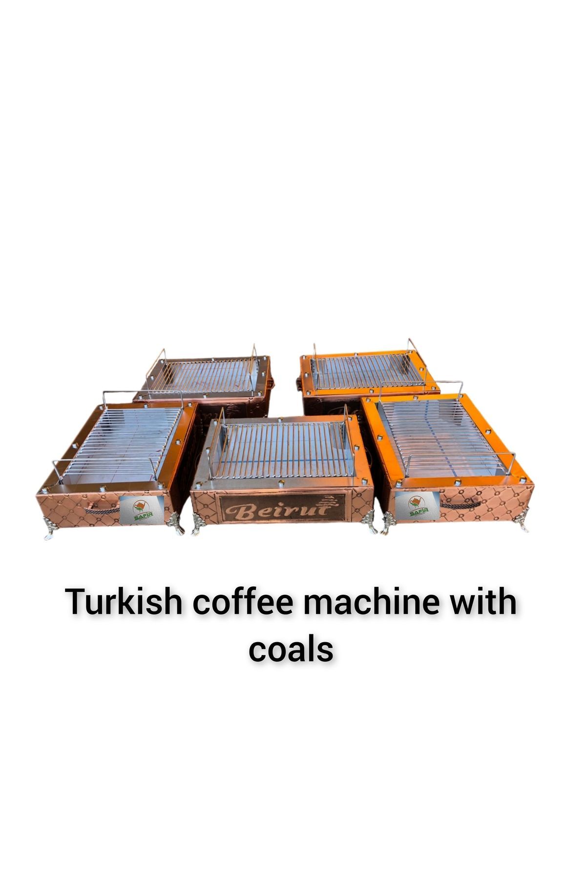 Safirim Köz Ateşinde Kahve Közde Kahve Mangalı Bakır Közde Kahve Makinesi Ateşte Kahve Cihazı 5