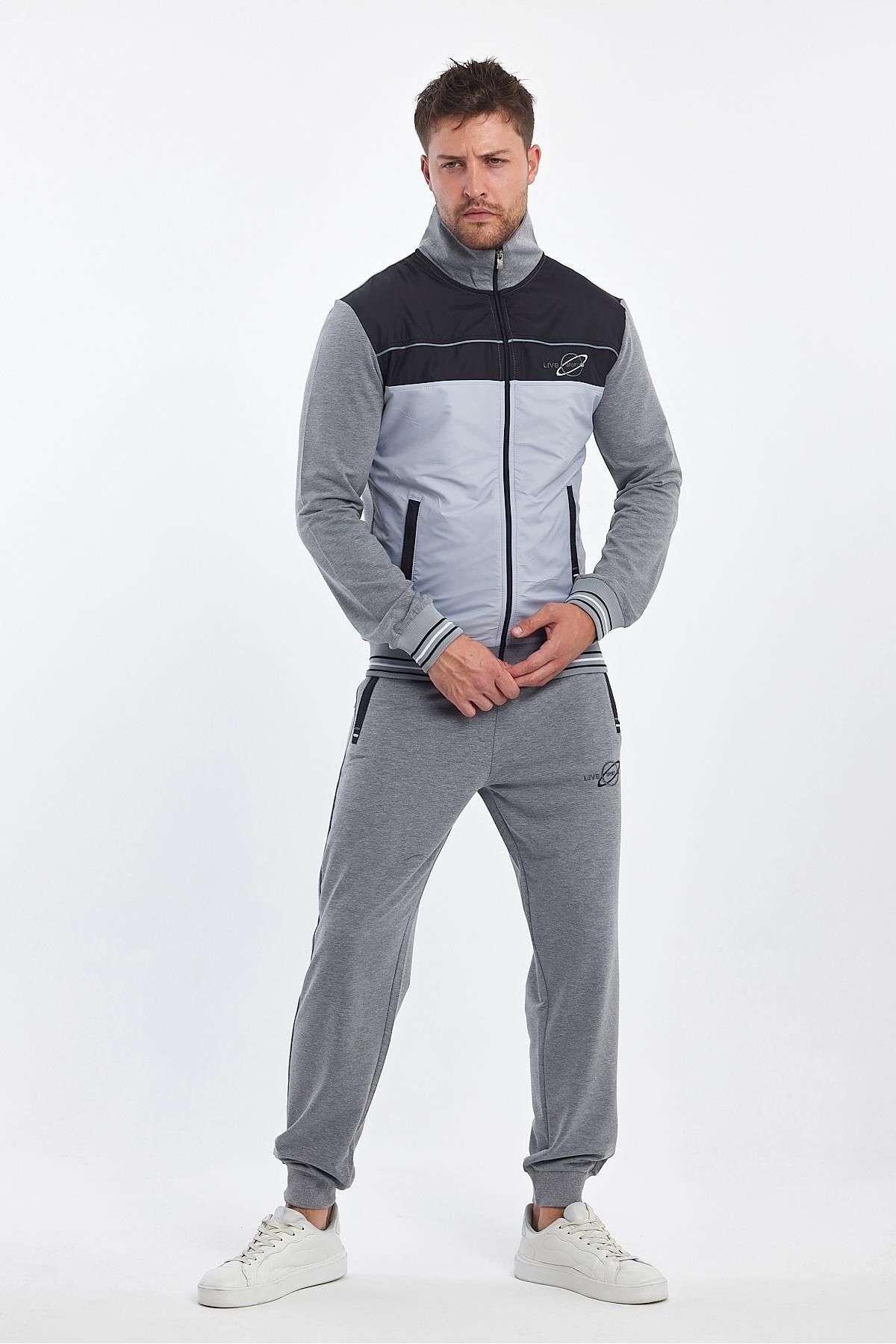 CrazyShopping Set De Trening Sport Cu Guler Pentru Bărbați - 2 Fire Masculin - XL