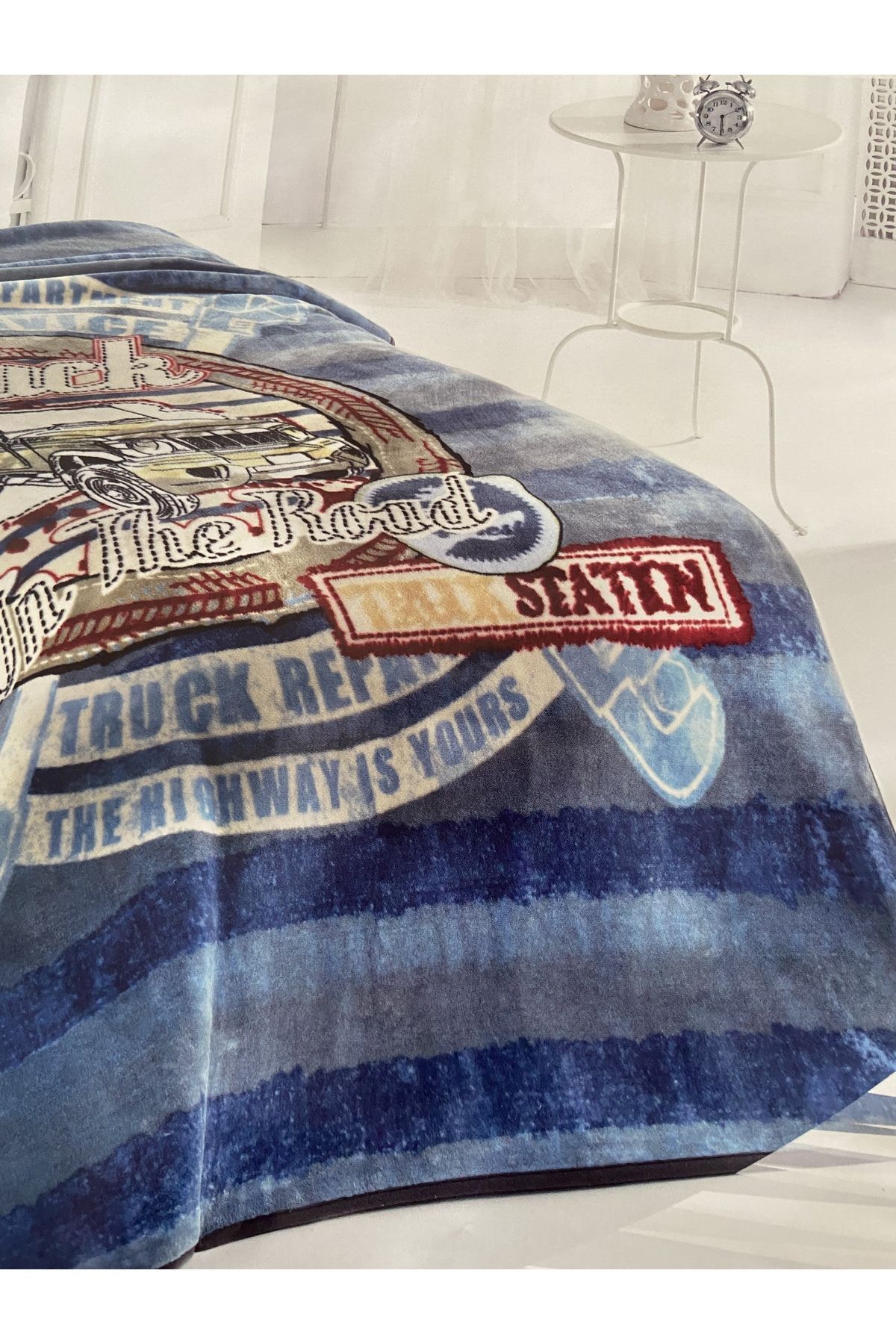 MİNK-Offroad Theme Licensed Single Emboss Blanket - Bedspread 3