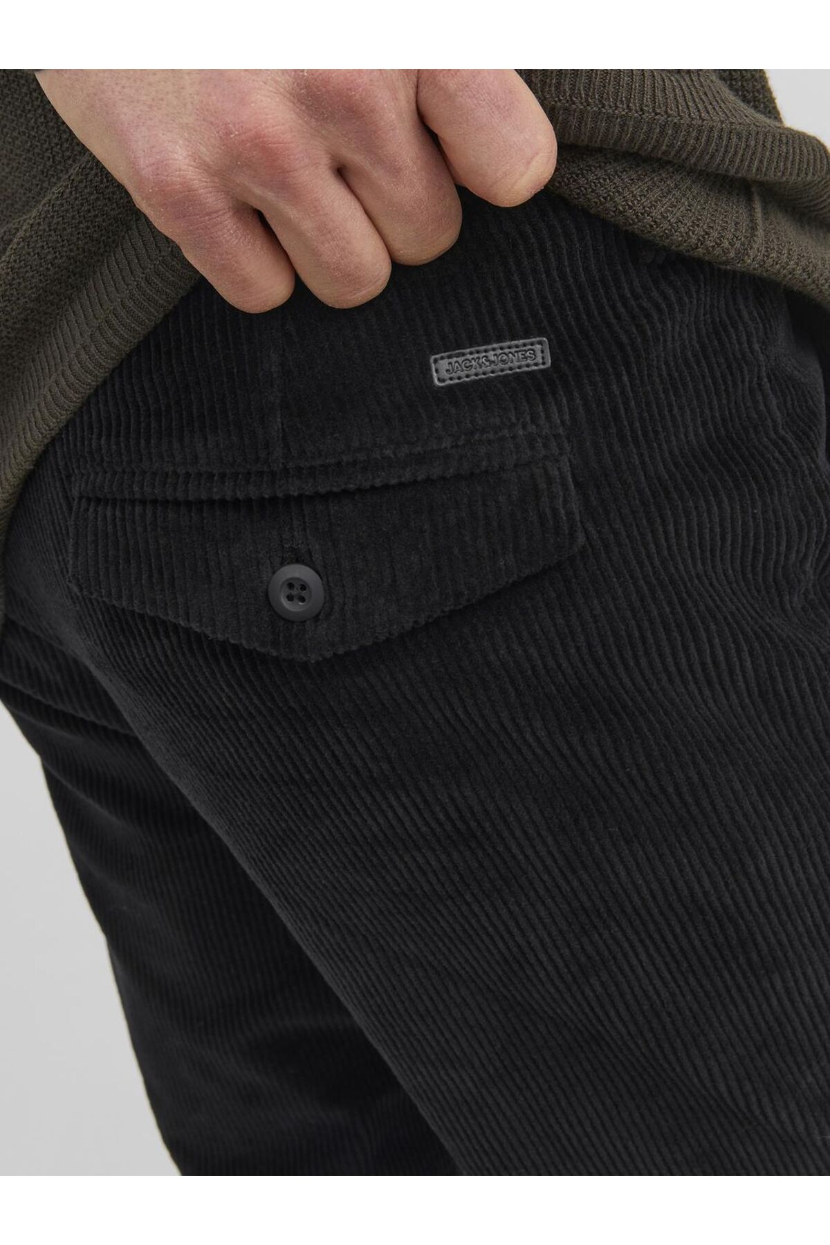 شلوار جک اند جونز مردانه پنبه ای مشکی اسپرت راسته Slim Fit/اسلیم فیت    Regular/رگولار Daily/روزانه | Jack & Jones 12242204 BD - تصویر 6