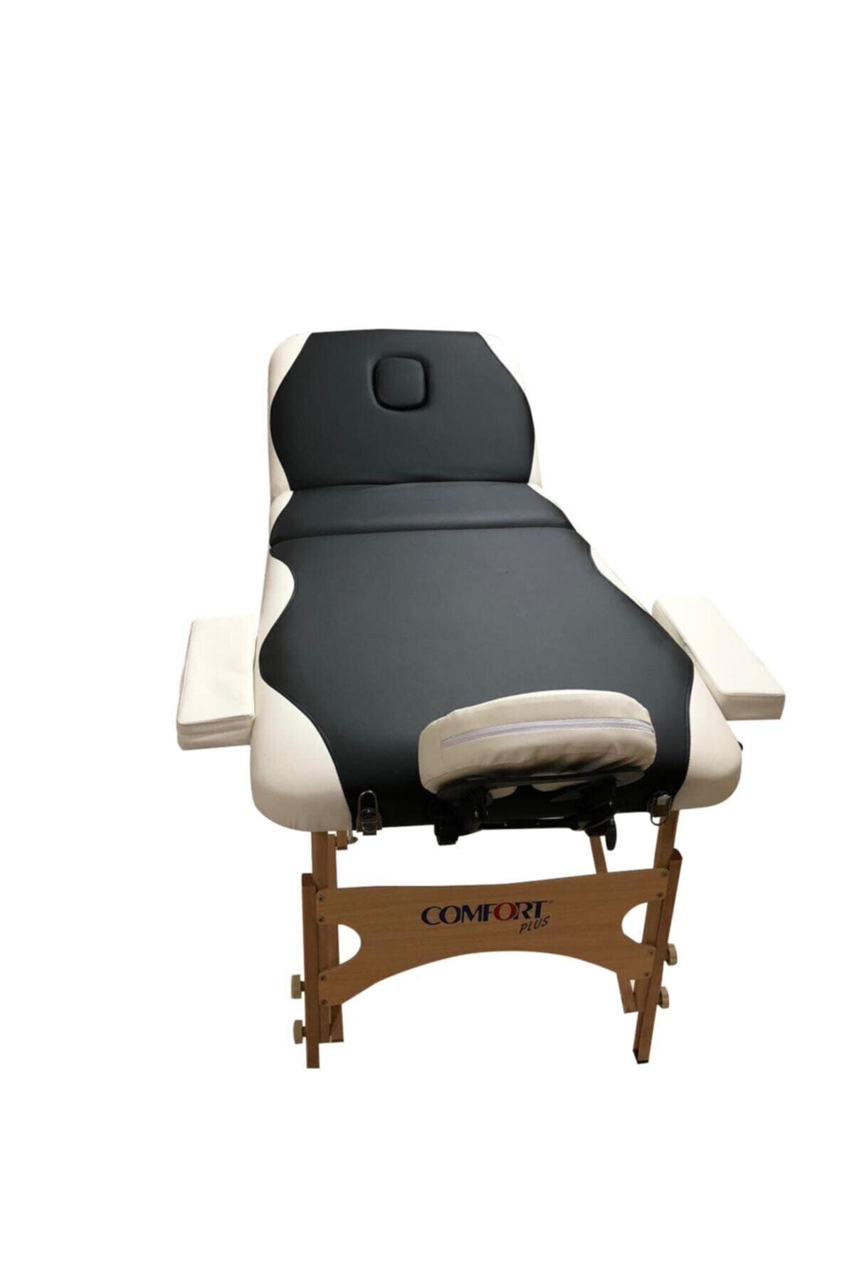 میز ماساژ چوبی بژ-بنفش-مشکی Comfort Plus