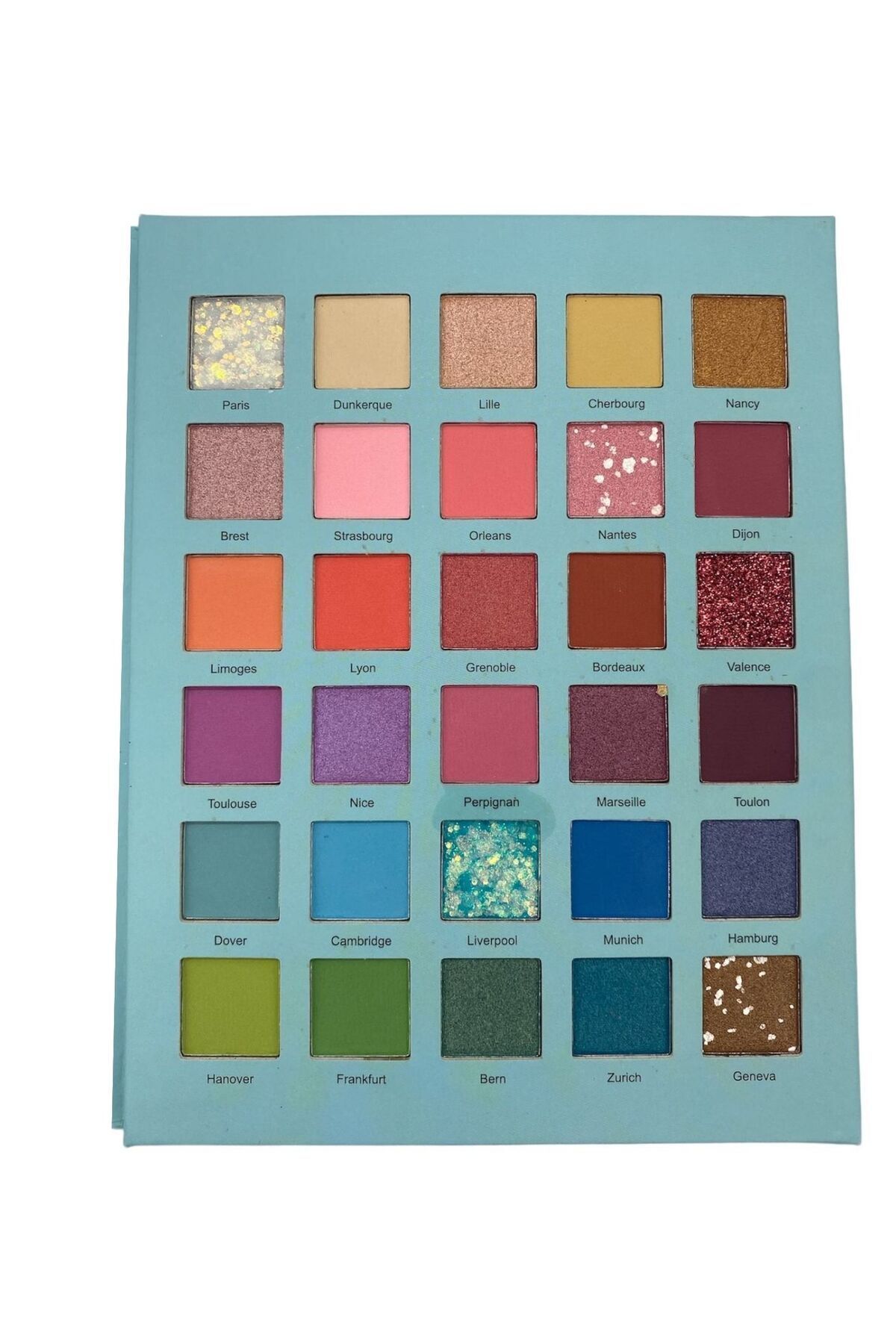LastingBeauty-Anylady Fashion - 30 Pieces Blue Eyeshadow Palette Model 1