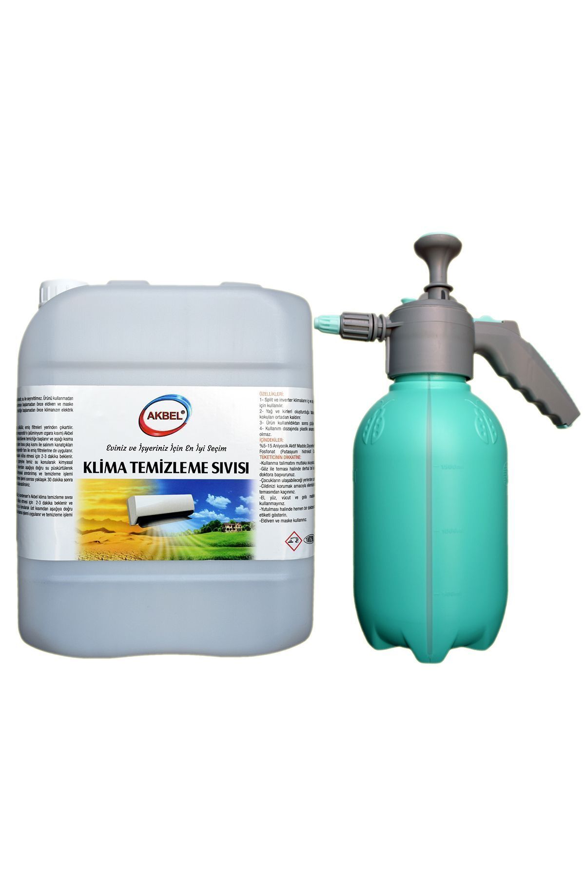 akbel KLİMA TEMİZLEME SIVISI 5 KG+POMPA APARATI