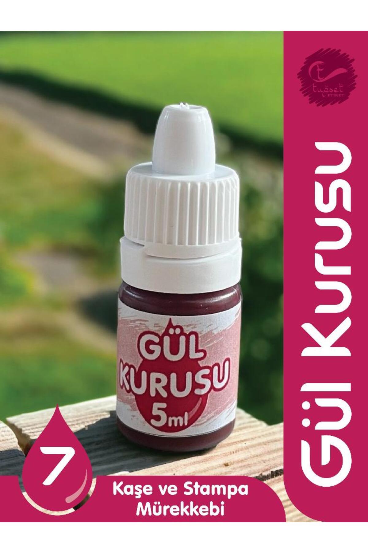 t tuğset etiket Kaşe Istampa Mürekkebi 5 ml - Gül Kurusu -T871
