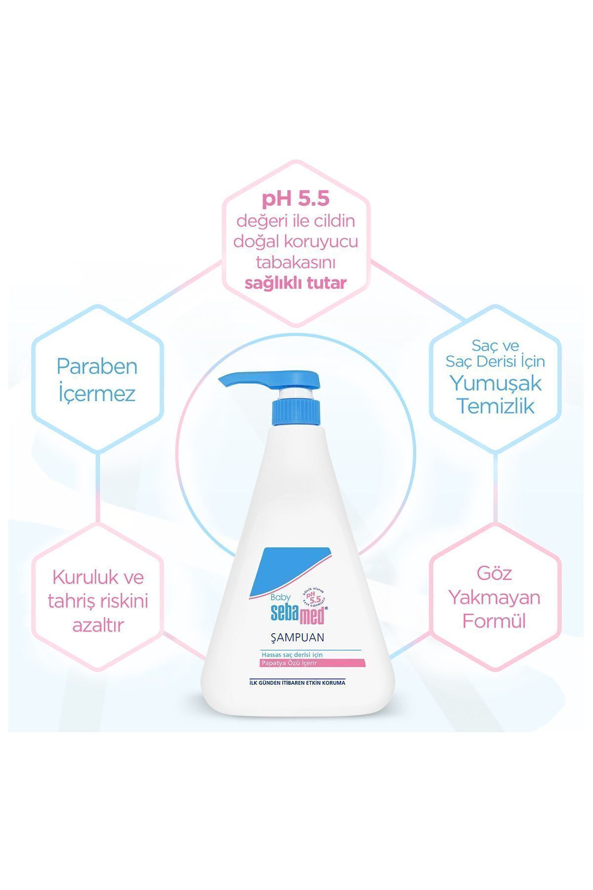 Sebamed Baby pH 5.5 Göz Yakmayan Formül Nemlendirici Etkili Papatya Özütlü Bebek Şampuanı 750 ml fotoğrafı 3 (önizleme)