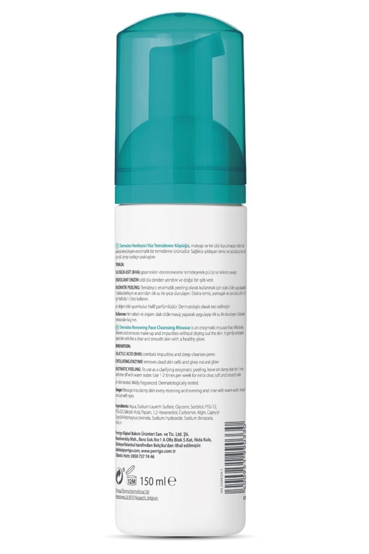 موس فوم پاک کننده Pure Balance 150ml dermalex