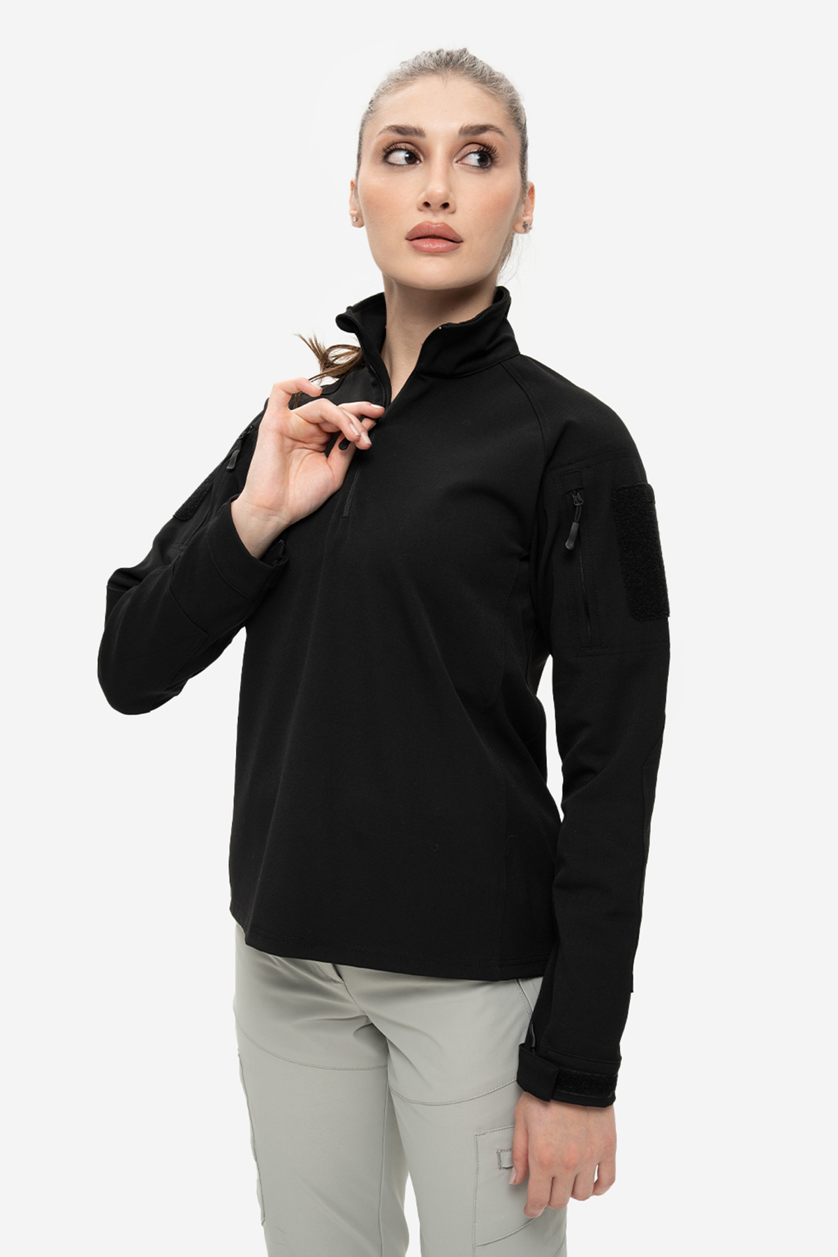 SOUTH COL Battle Kadın Windstopper Balıkçı Yaka Nefes Alabilen Kumaş Ayarlanabilir Kol görsel 3