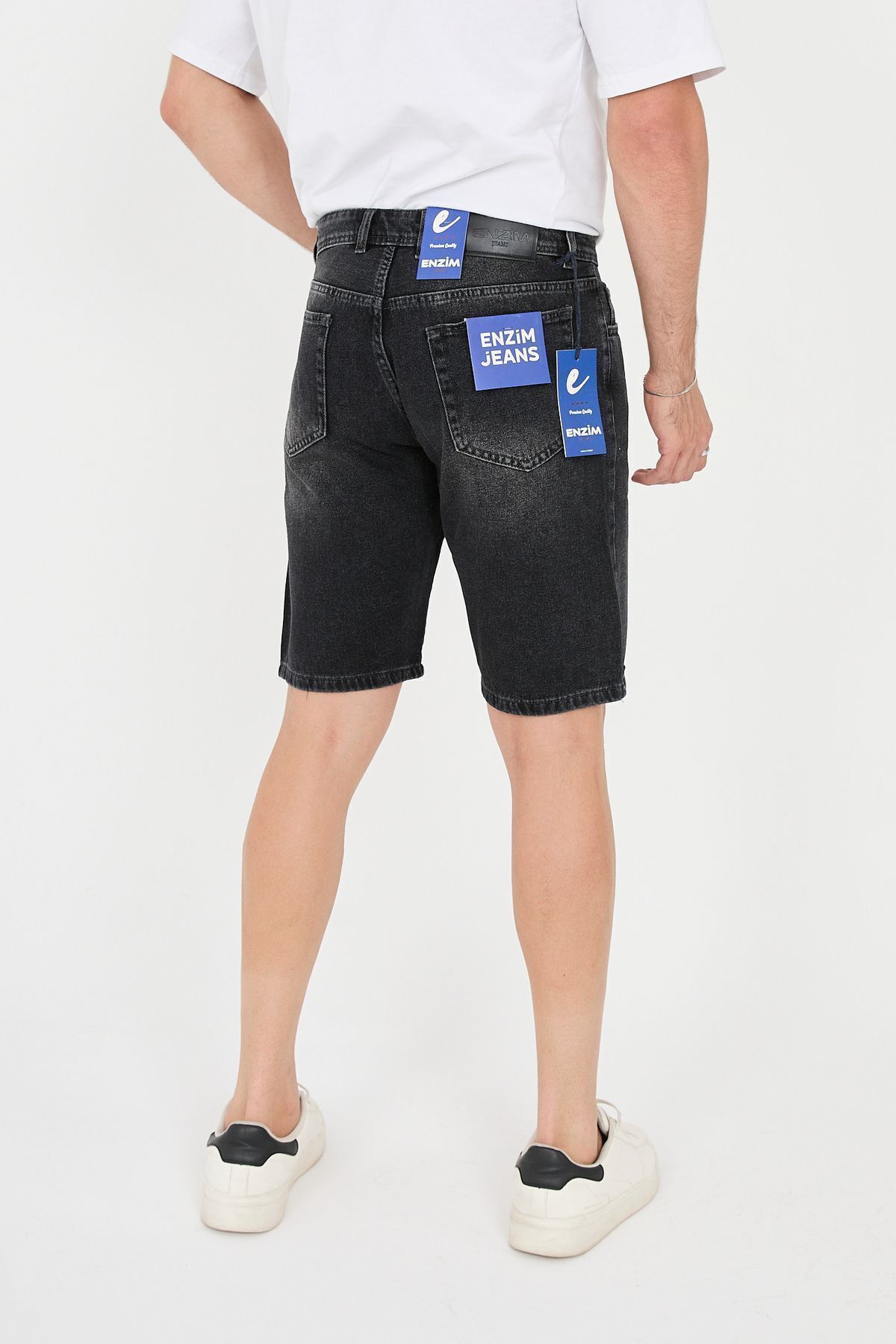 ENZİM JEANS  Erkek %100 Pamuk Rahat Kesim Kot Şort - Görsel 7
