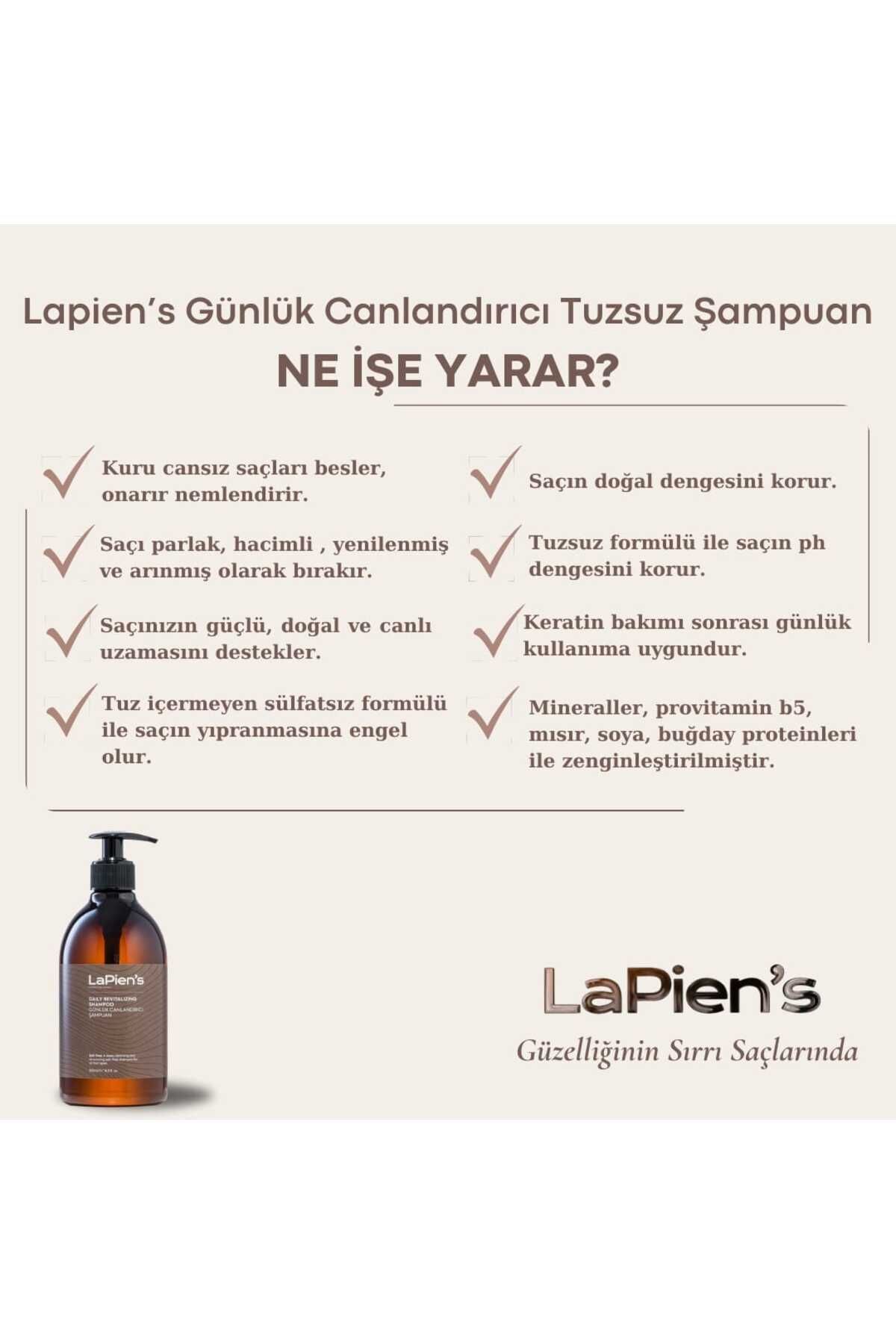 Kuru Saçlar İçin Günlük Tuzsuz Şampuan 500 ml ve Nemlendirici Onarıcı Saç Bakım Maskesi 300 ml — tuzsuzonarıcımaske — تصویر 2 از 5