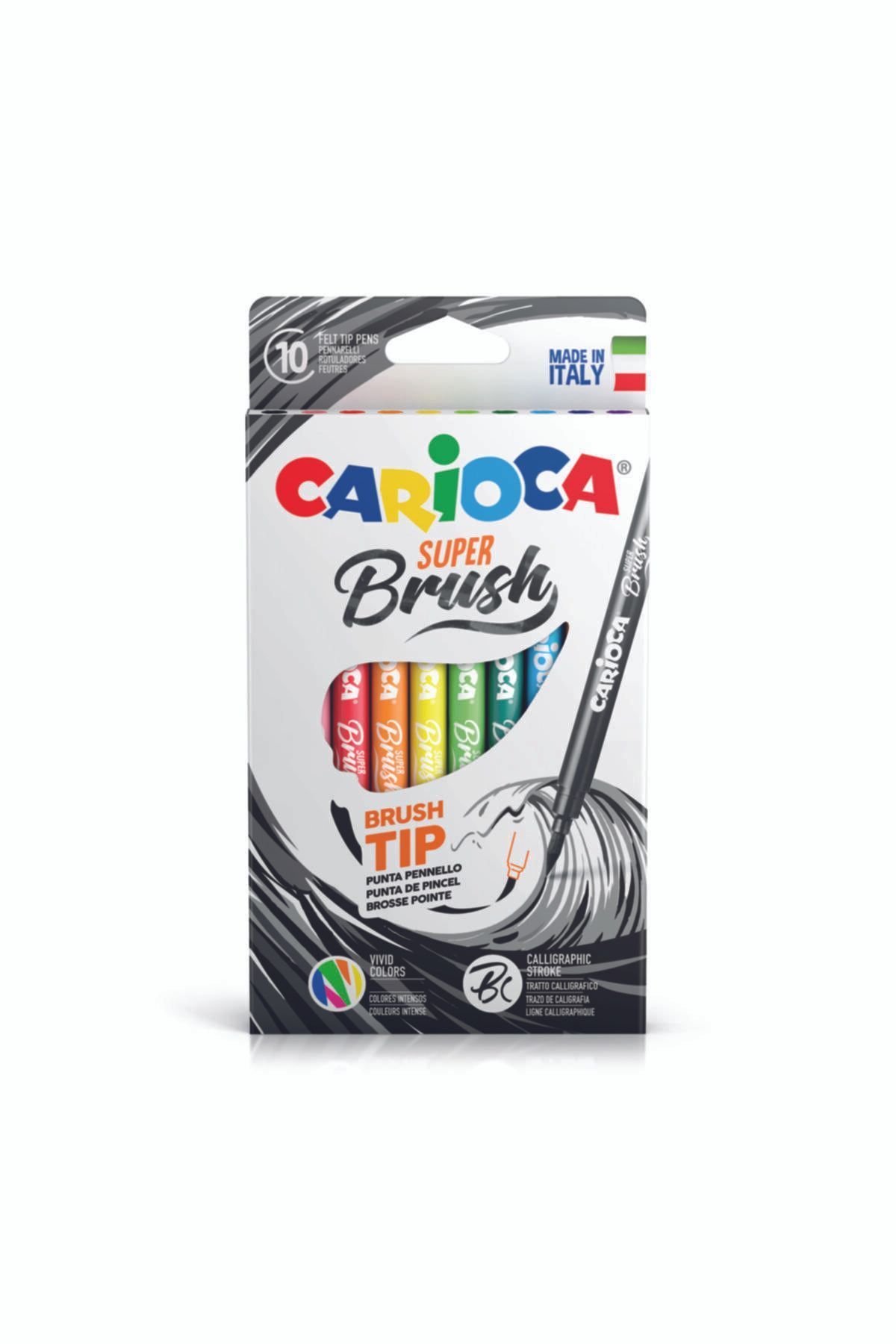 وسایل رنگ آمیزی چند مداد شده با برس فوق العاده 10 Carioca