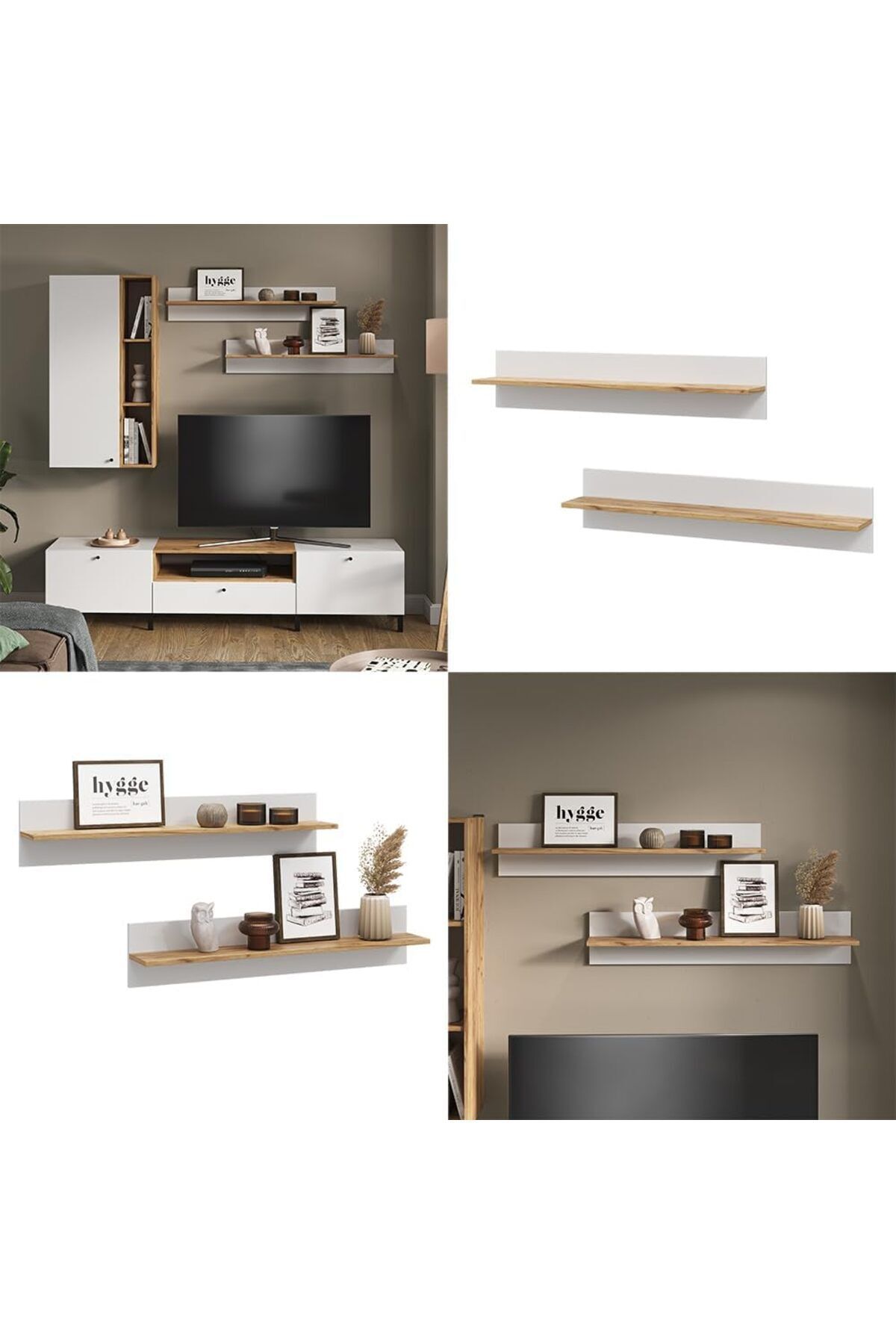 Egecan Mobilya-Wall Shelf Flying Wall Shelf Bookshelf Organizer Shelf Bohemian Wall Shelf Nordic Wall Shelf 4