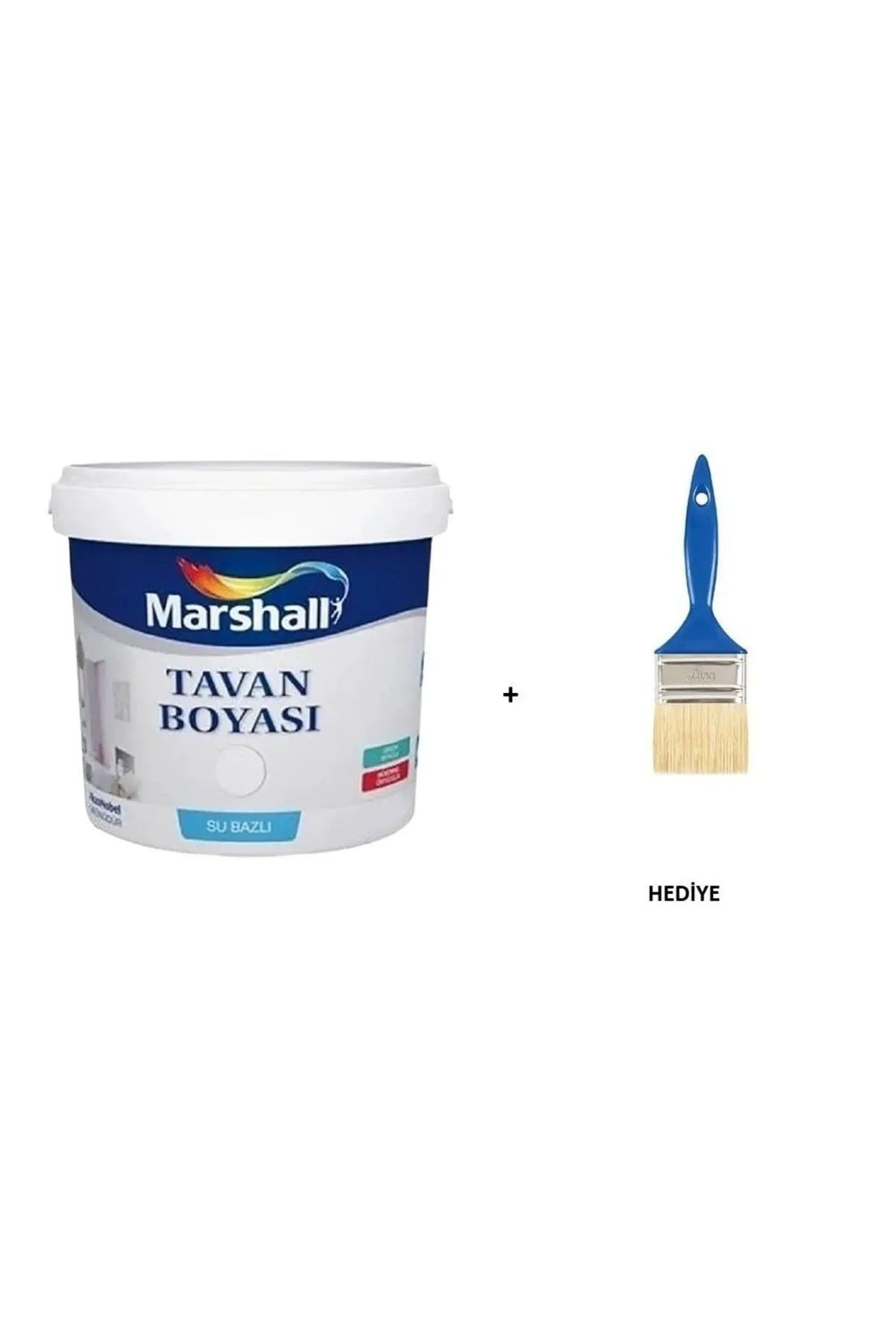 Marshall Beyaz Tavan Boyası 3,5 Kg Fırça Hediyeli
