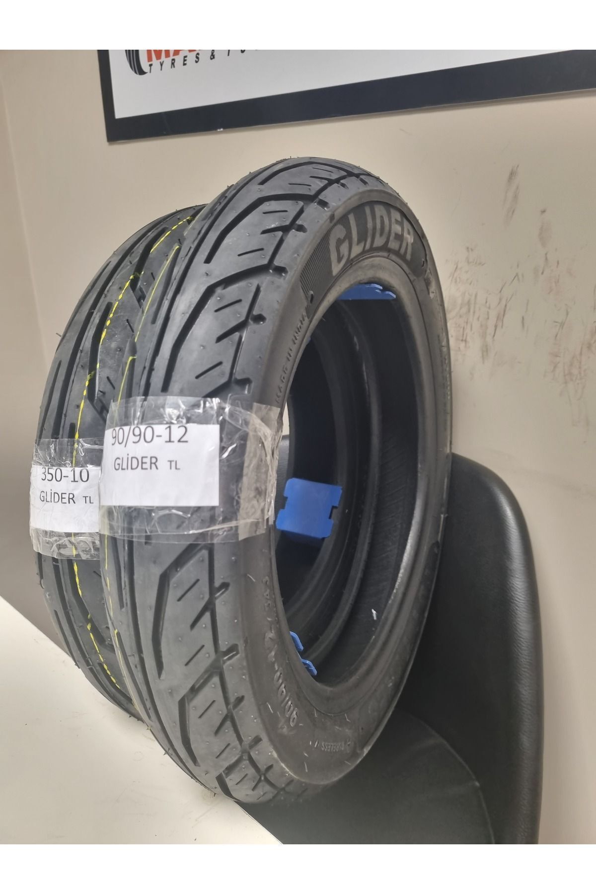 TDT TYRES Rks Spontini 350-10glider, 90/90-12 Glider Dubleks Set Glider10 Motosiklet Lastiği GLİDER10