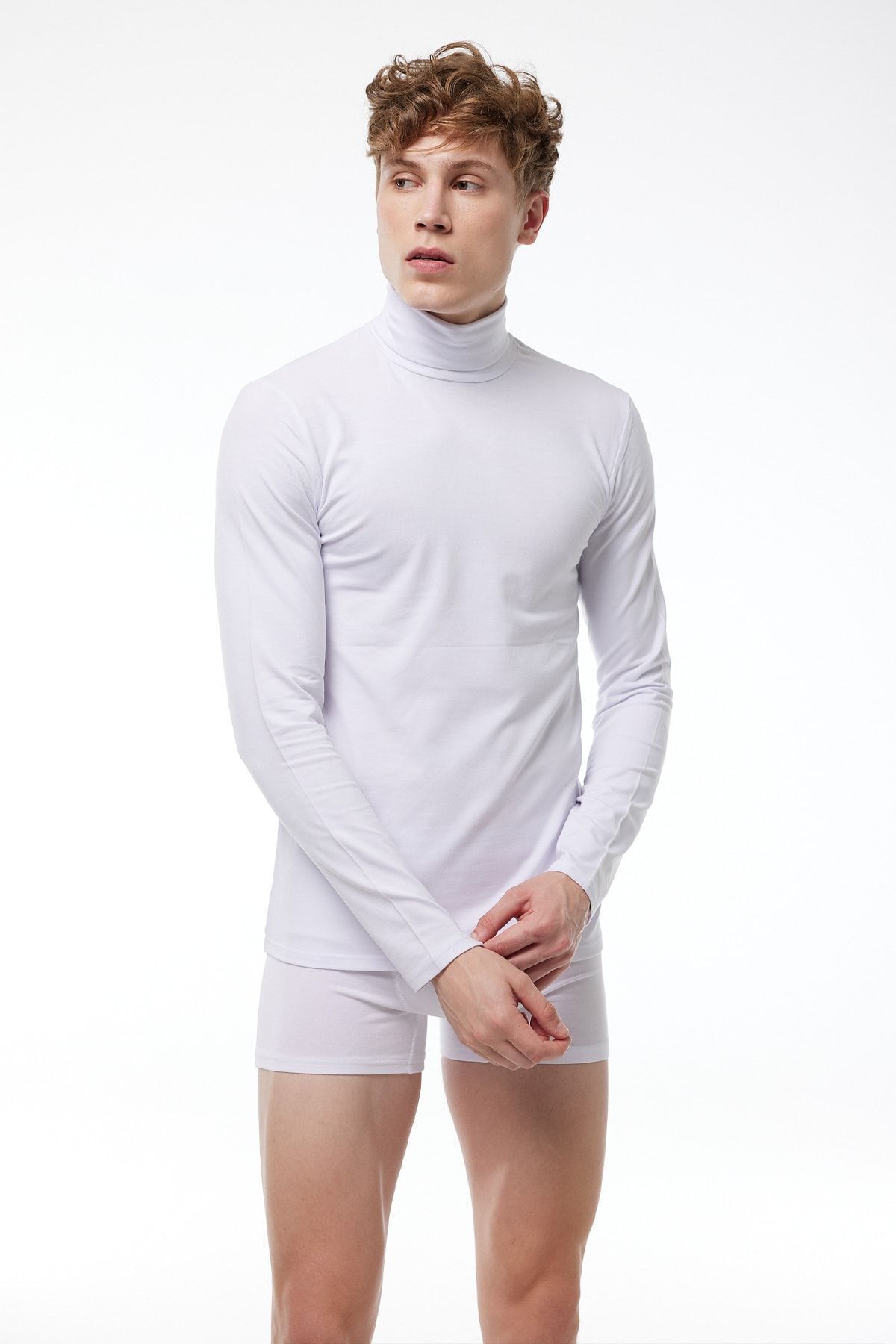 Malabadi-Λευκό μακρυμάνικο Modal Body - Full Turtleneck 063 2