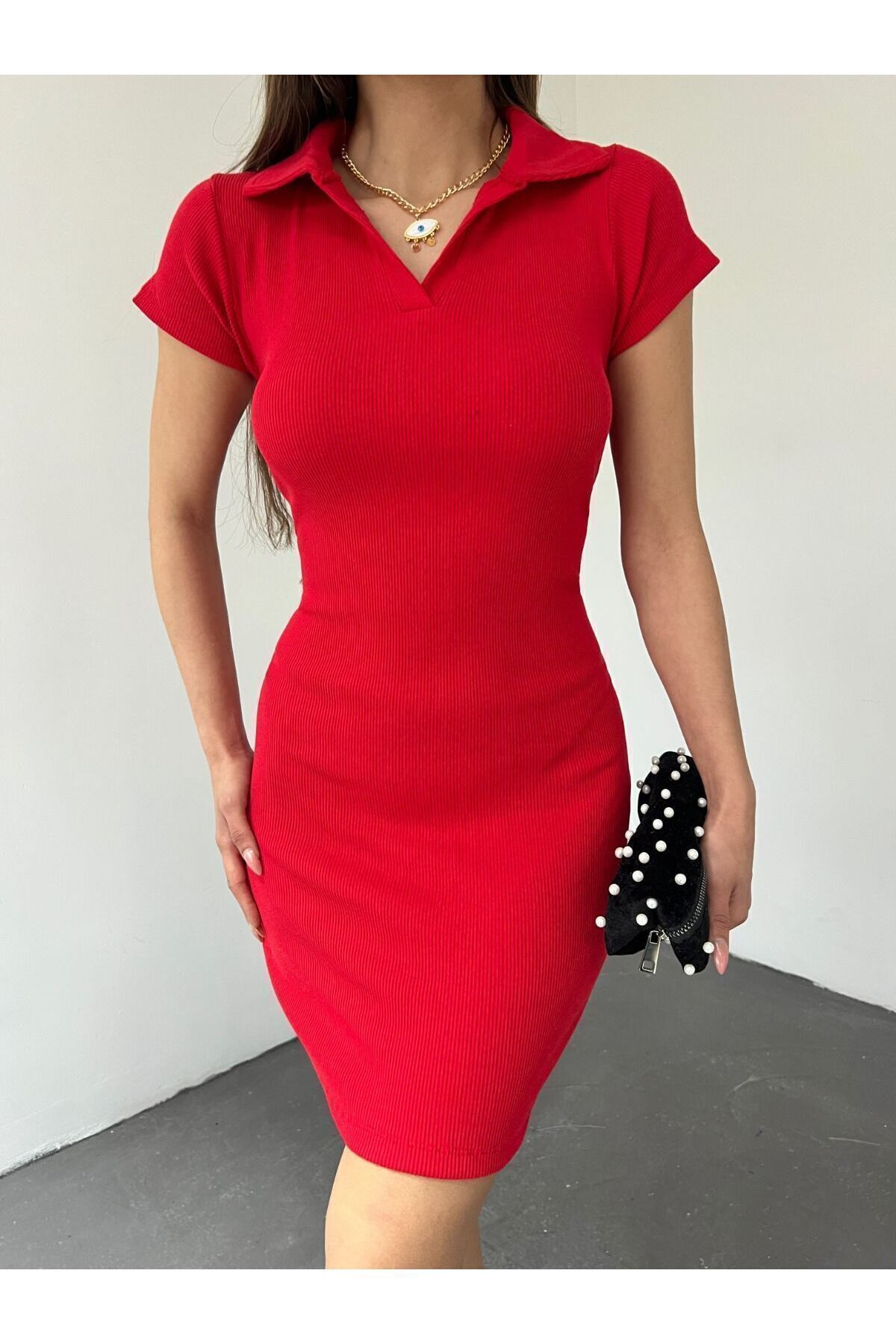 Tight polo dress top