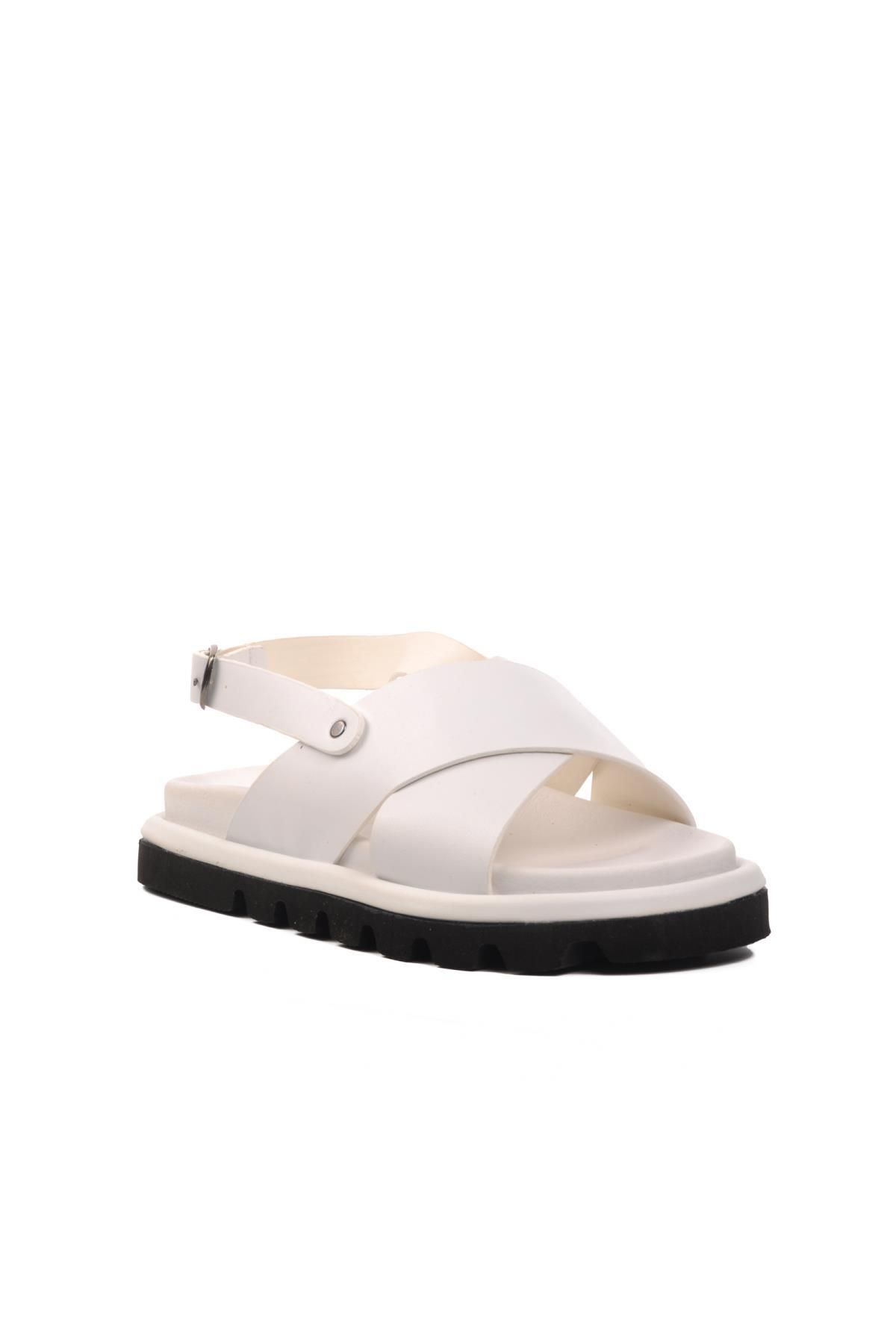 AYAKMOD Sandale De Damă Albe - 150 De Modele Femeie - 38