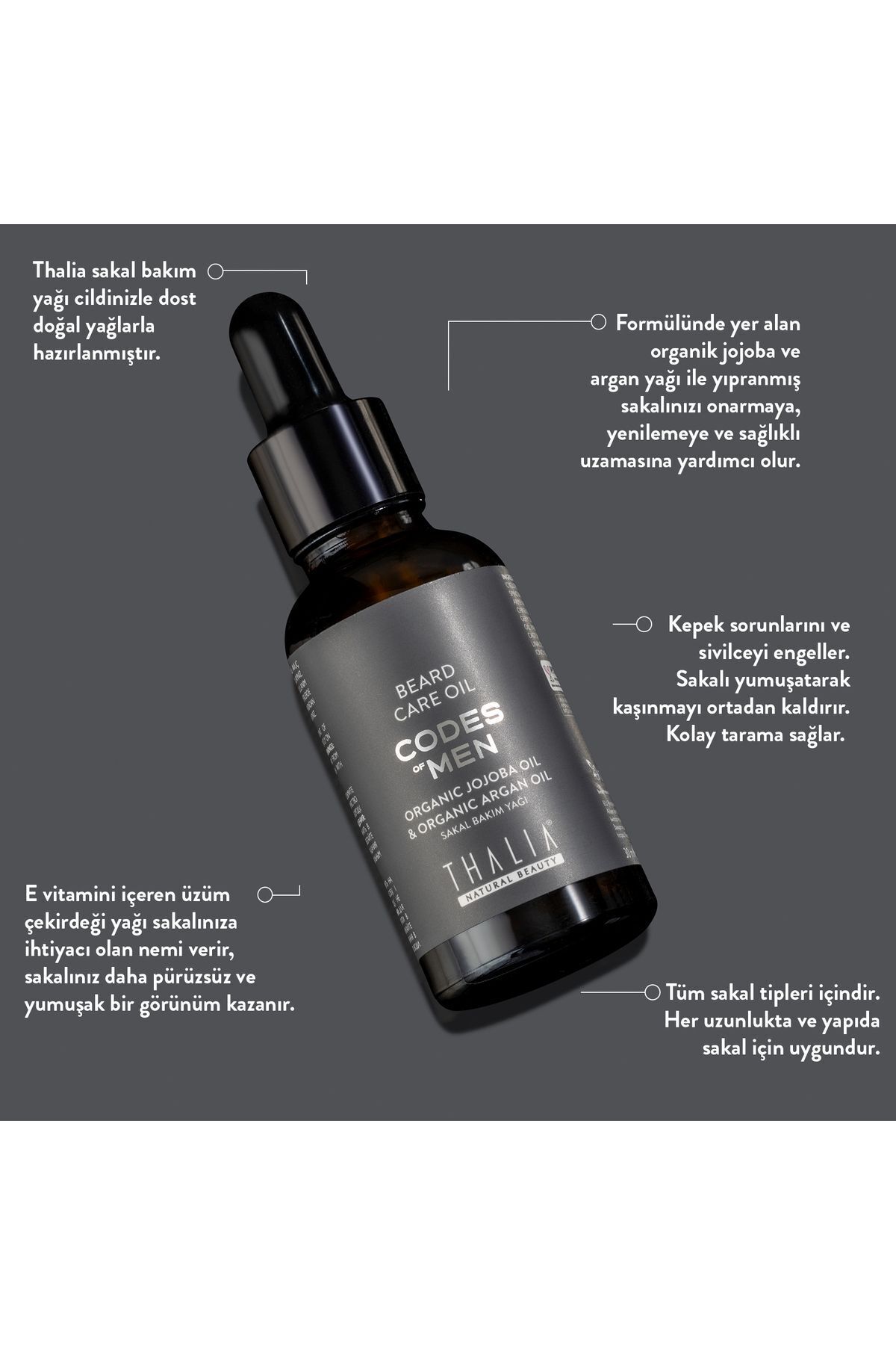 Güçlendirmeye & Onarmaya Yardımcı Sakal Bakım Yağı 30ml — 1.3.THA.20368 — تصویر 2 از 6
