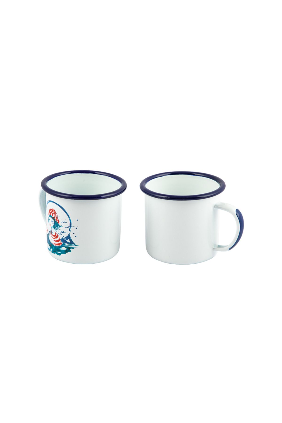 ANEMOSS-Marine Collection Sailor Girl & Anchor Tassen 2er Set, 350 ml 3
