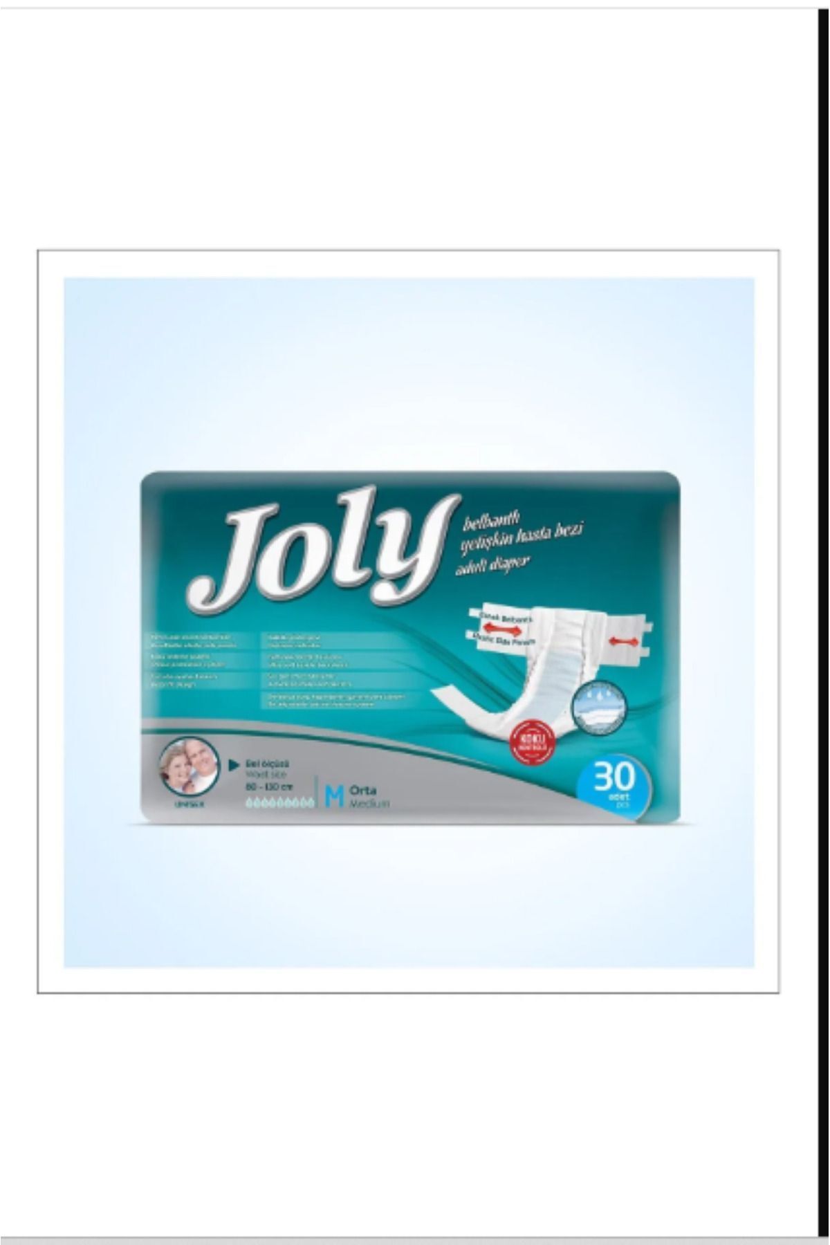 PartAntalya Yetişkin Hasta Bezi Orta Medium 30lu 1 Paket Külot Bez Joly Marka