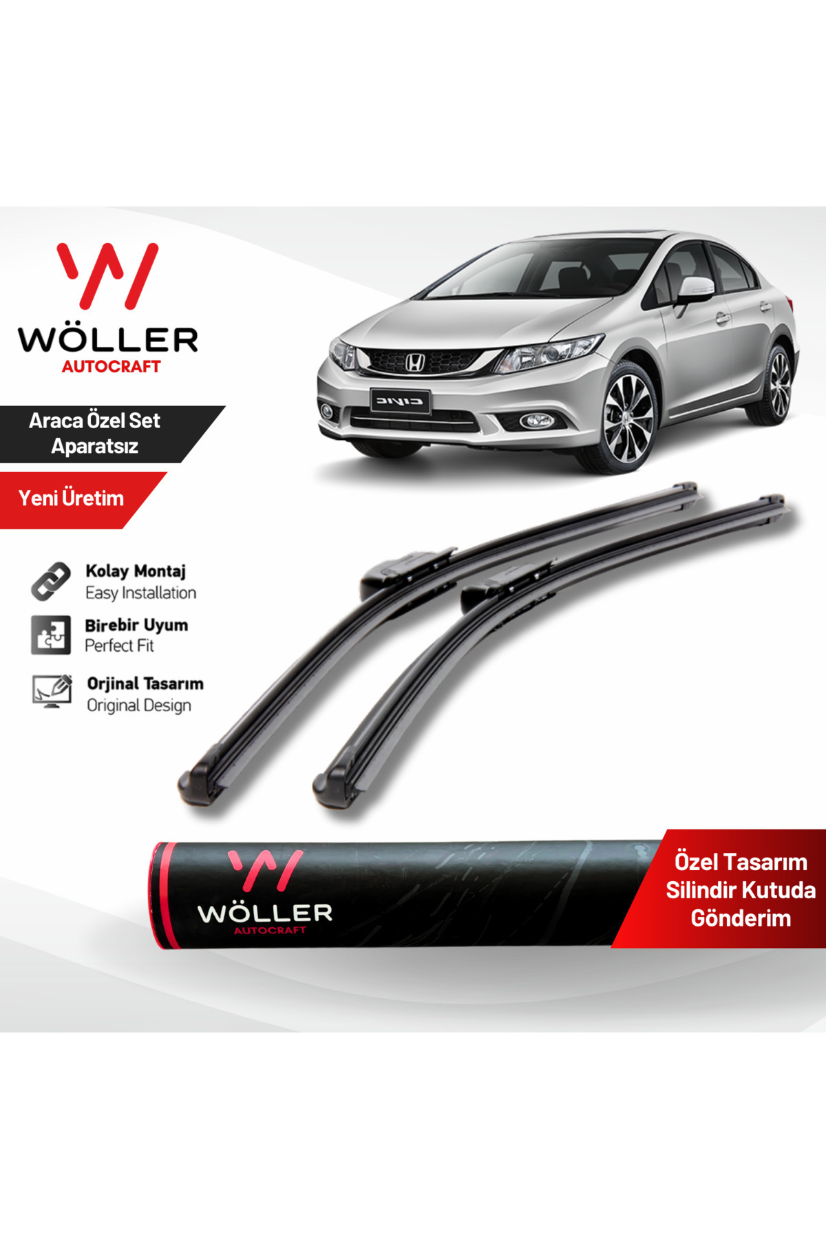 wöller Honda Civic Fb7 Silecek 2012 2016 Silecek Takımı Araca Özel