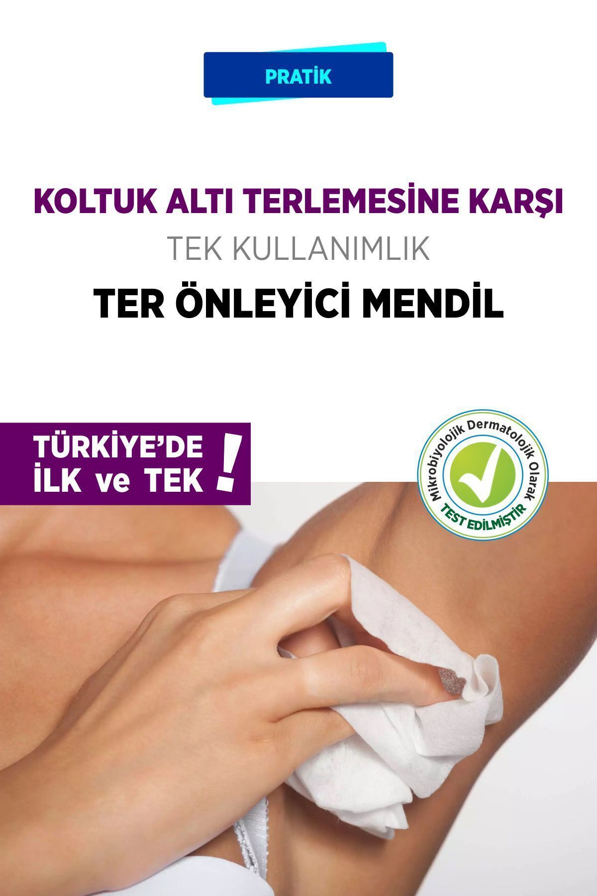 SWEAT SET-Anti-Perspiration Wipes 20 Pieces Underarm Hand Face Foot Disposable Sweat Wipes Single in Turkey 4