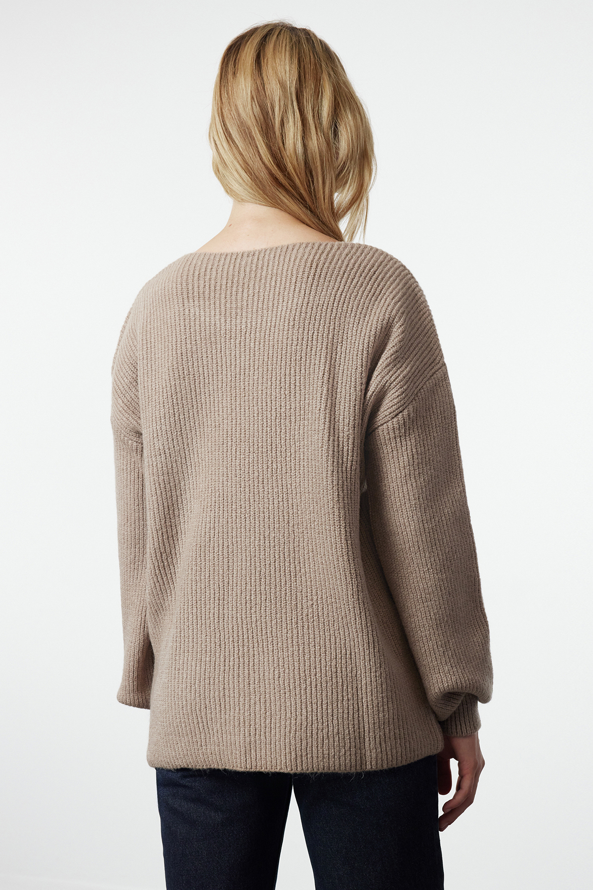 Trendyolmilla  Vizon Yumuşak Dokulu Triko Kazak TWOAW25KZ00213 - Görsel 5