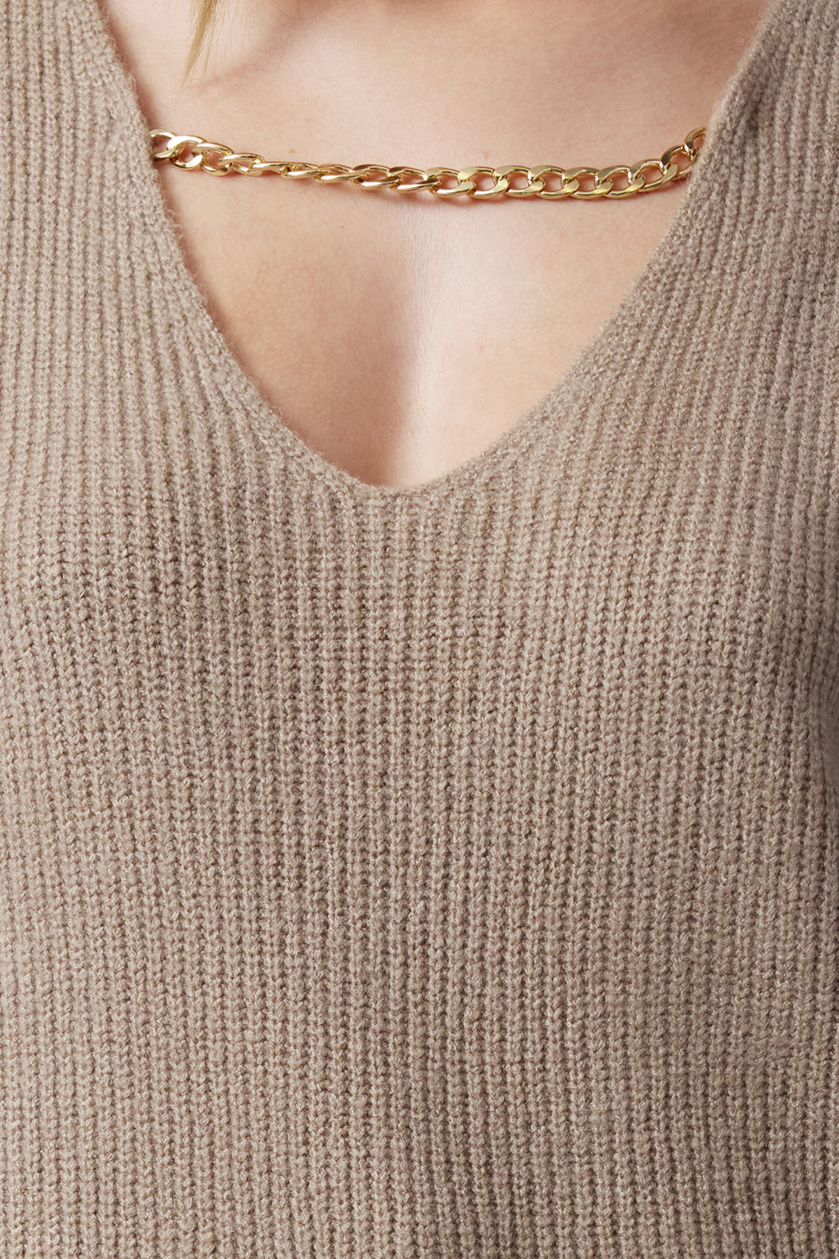 Trendyolmilla  Vizon Yumuşak Dokulu Triko Kazak TWOAW25KZ00213 - Görsel 3