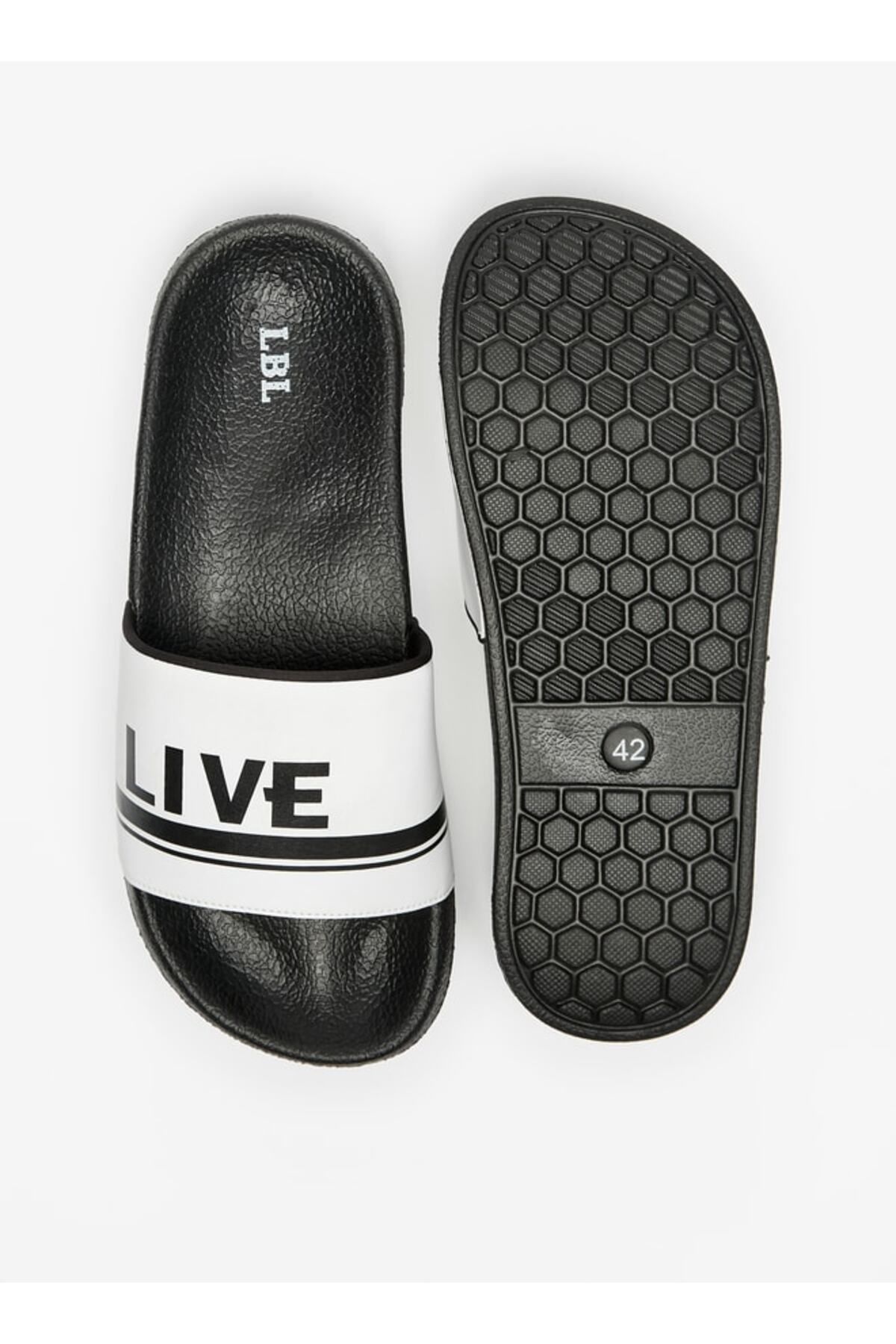 LBL by Shoexpress-Typography Print Slip-On Slides 4