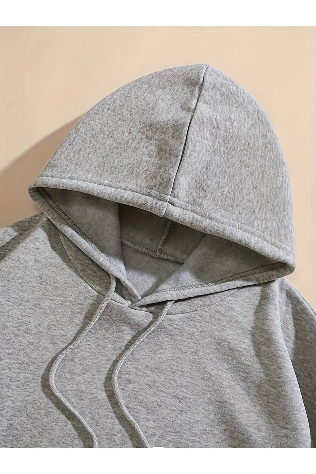AMMA-Unisex Oversize 3 Thread Hooded Sweatshirt - Cherry Printed Winter Hoodie 1