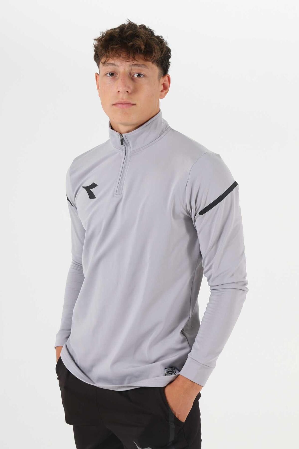 شلوار گرمکن مردانه خاکستری Diadora | 1010290 اورجینال - تصویر 3