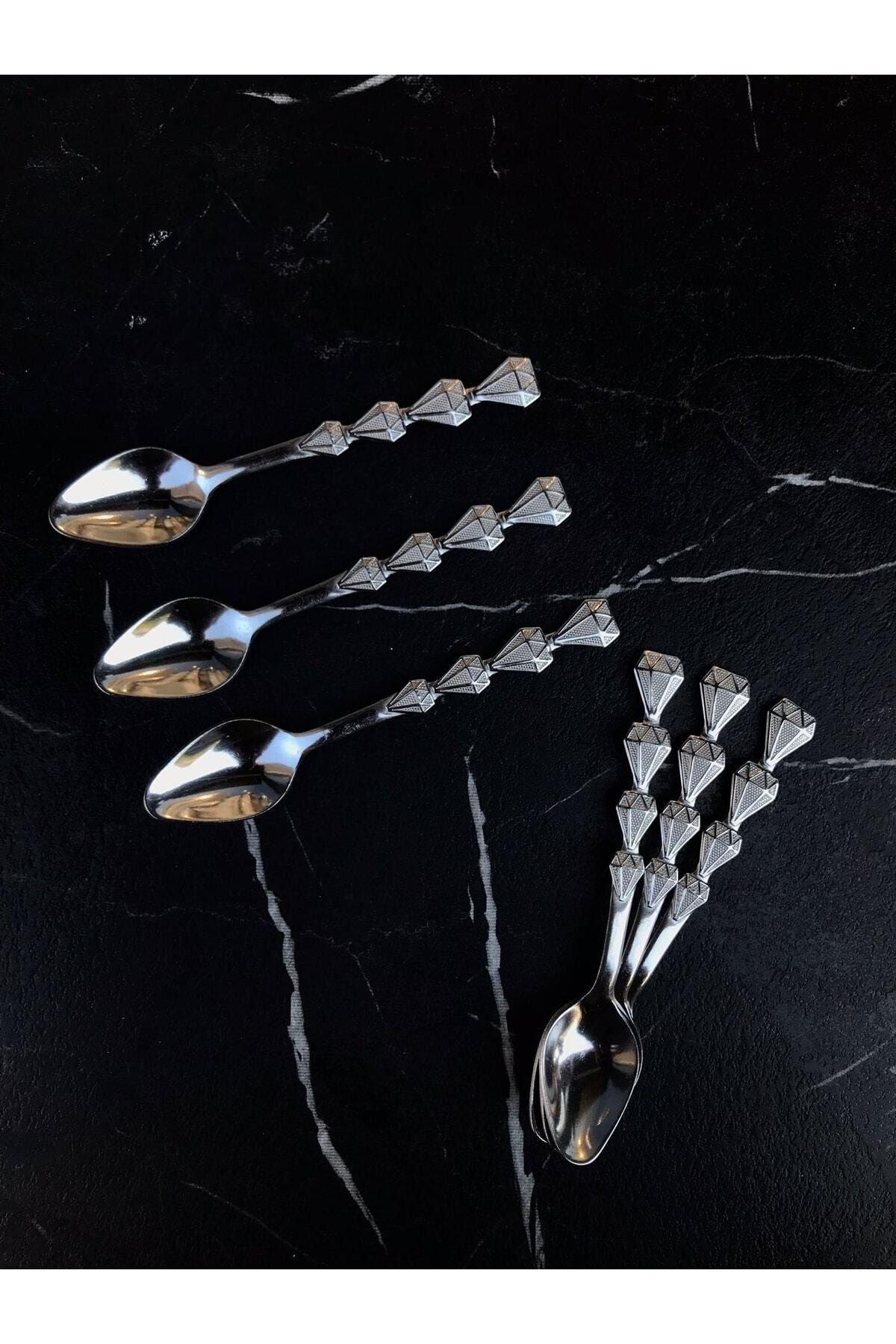 Diamond Model Stainless Steel 12 Pack Teaspoon