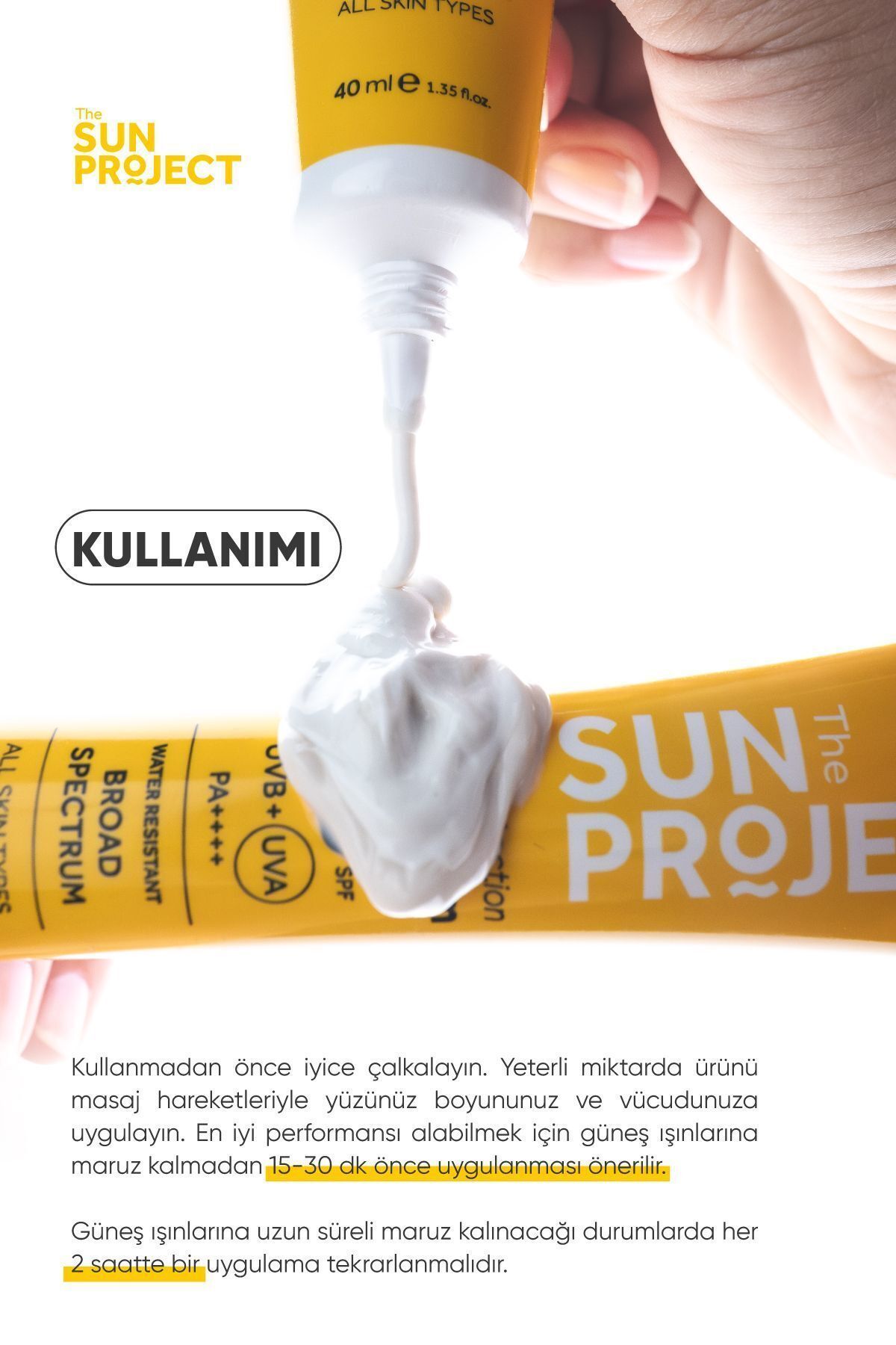 کرم ضد آفتاب صورت SUN PROJECT HIGH HYBRID CREAM PROTECTION 50 SPF PA 40 ML Görkito
