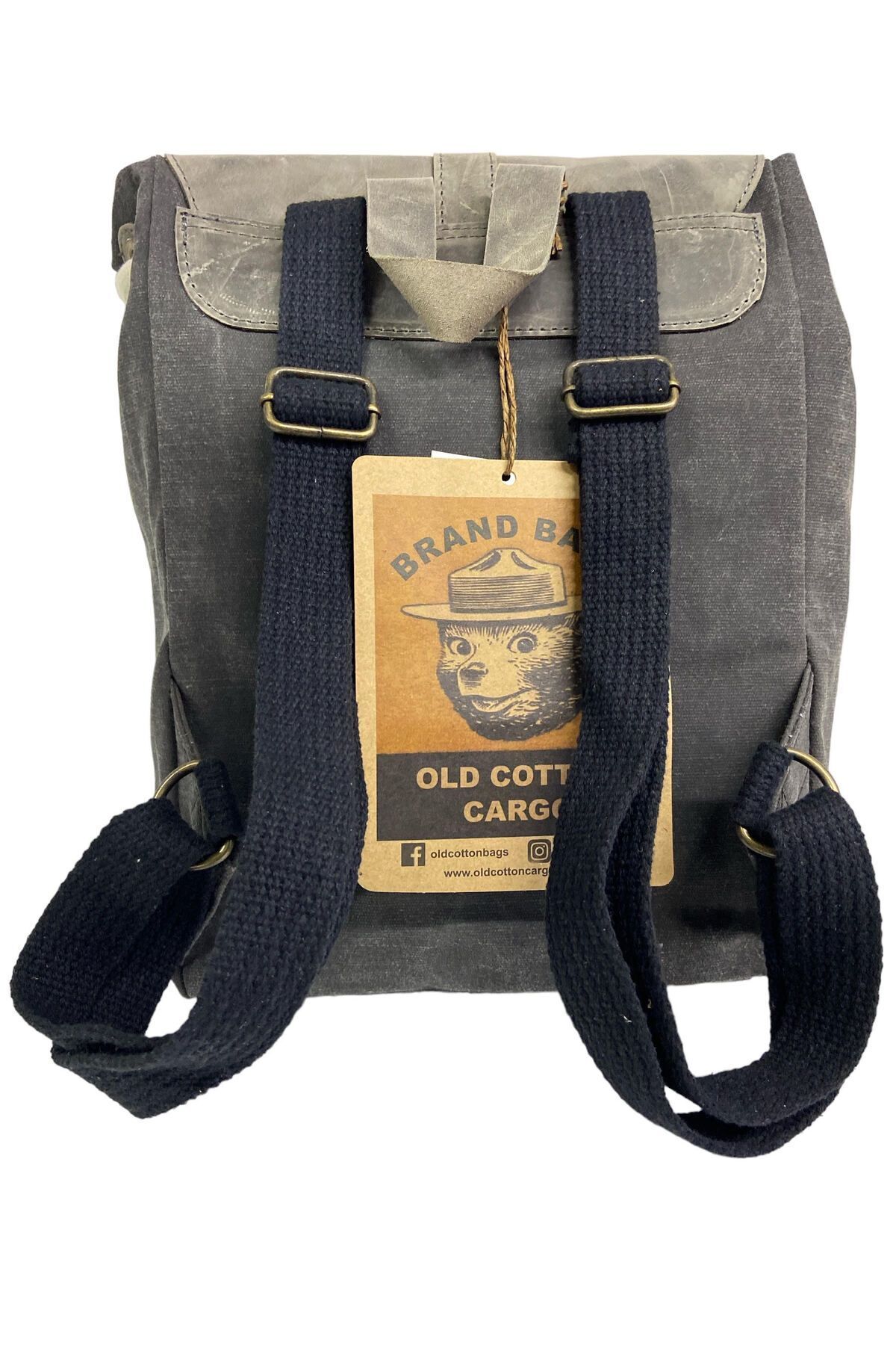 کوله پشتی زنانه مشکی Old Cotton | 7120-GDS اورجینال - تصویر 6