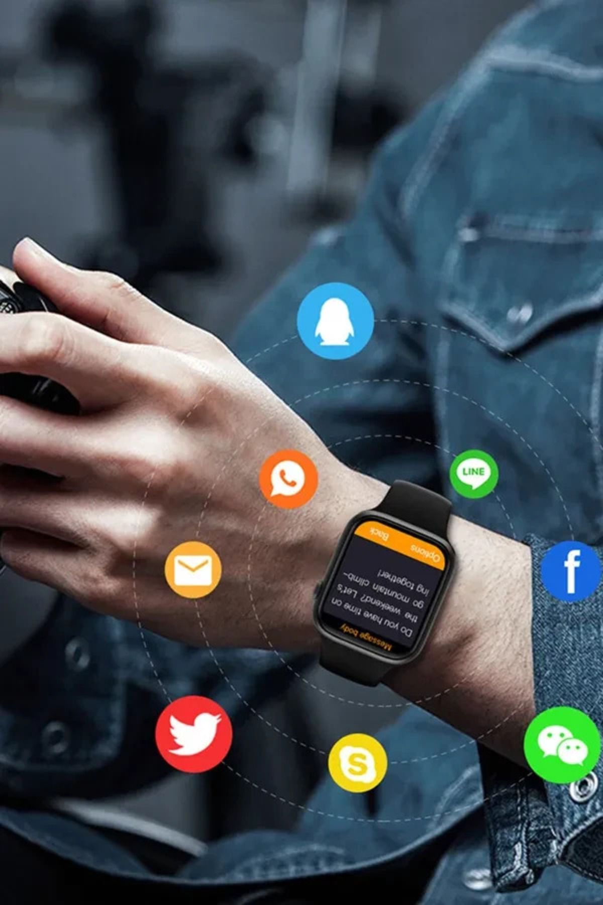 UCUZTEKNO-T700S - Smart Watch with Side Key Detail, Calling, Notification Reading Full Screen, Iphone and Android Compatible Wristwatch 8