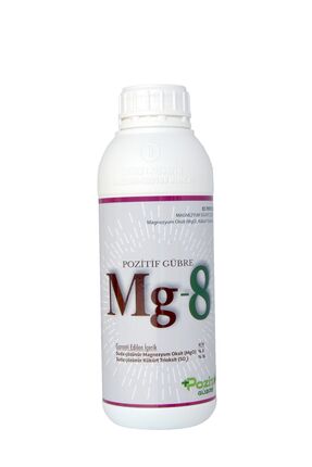 Pozitif Gübre Mg-8 Magnezyumlu Gübre Magnezyum Eksikliğinde Sıvı Gübre 1 Litre