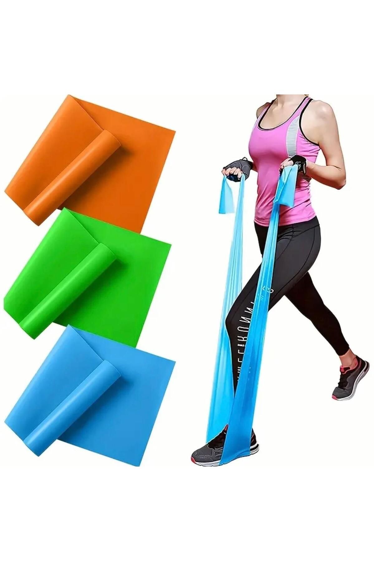 1 Adet Egzersiz Pilates Egzersiz Lateks Elastik Direnç Bandı Spor Salonu Ev Fitness Egzersizi İçin