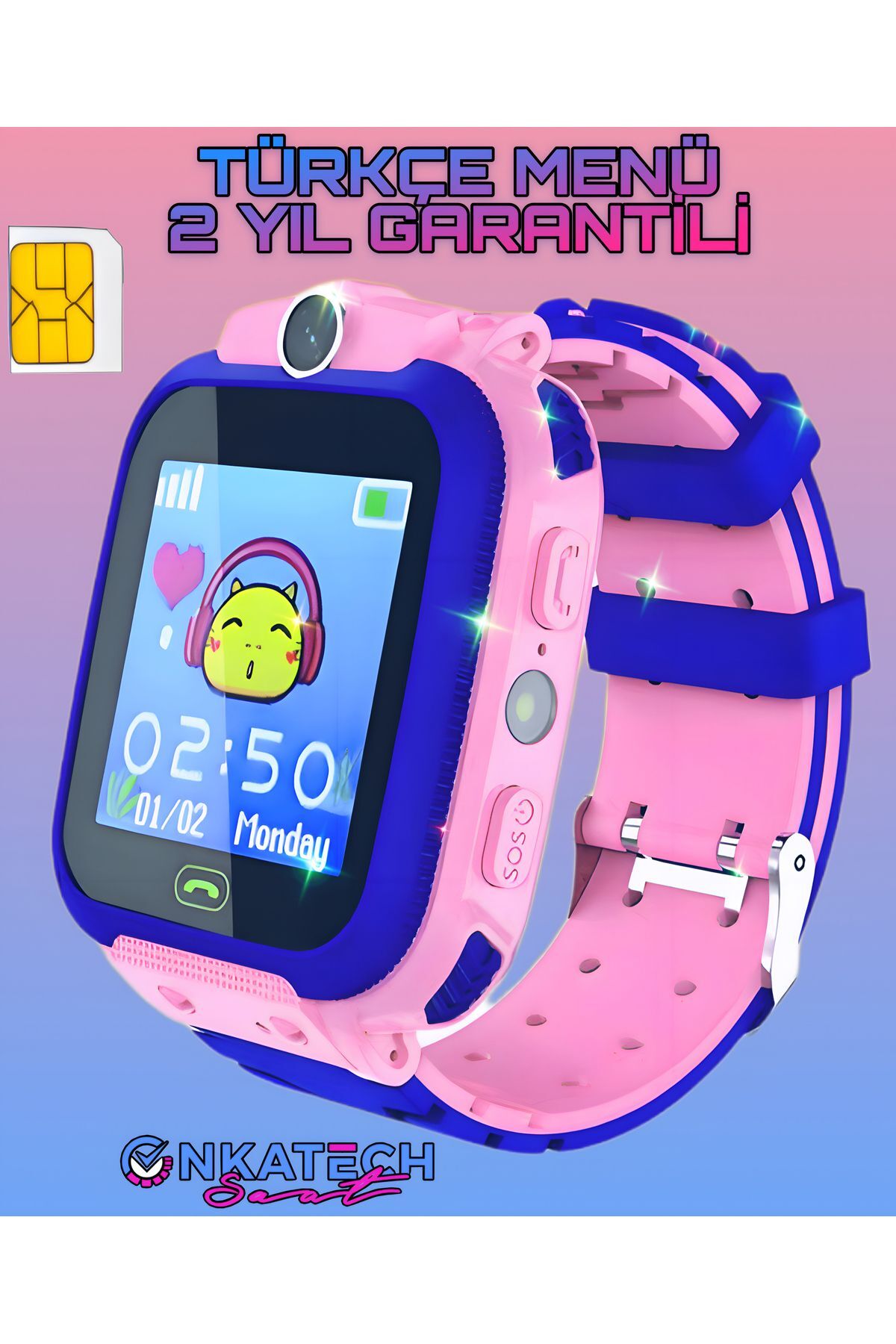 Smart Watch with Intermax Sim Card Location Tracking and Media Listening