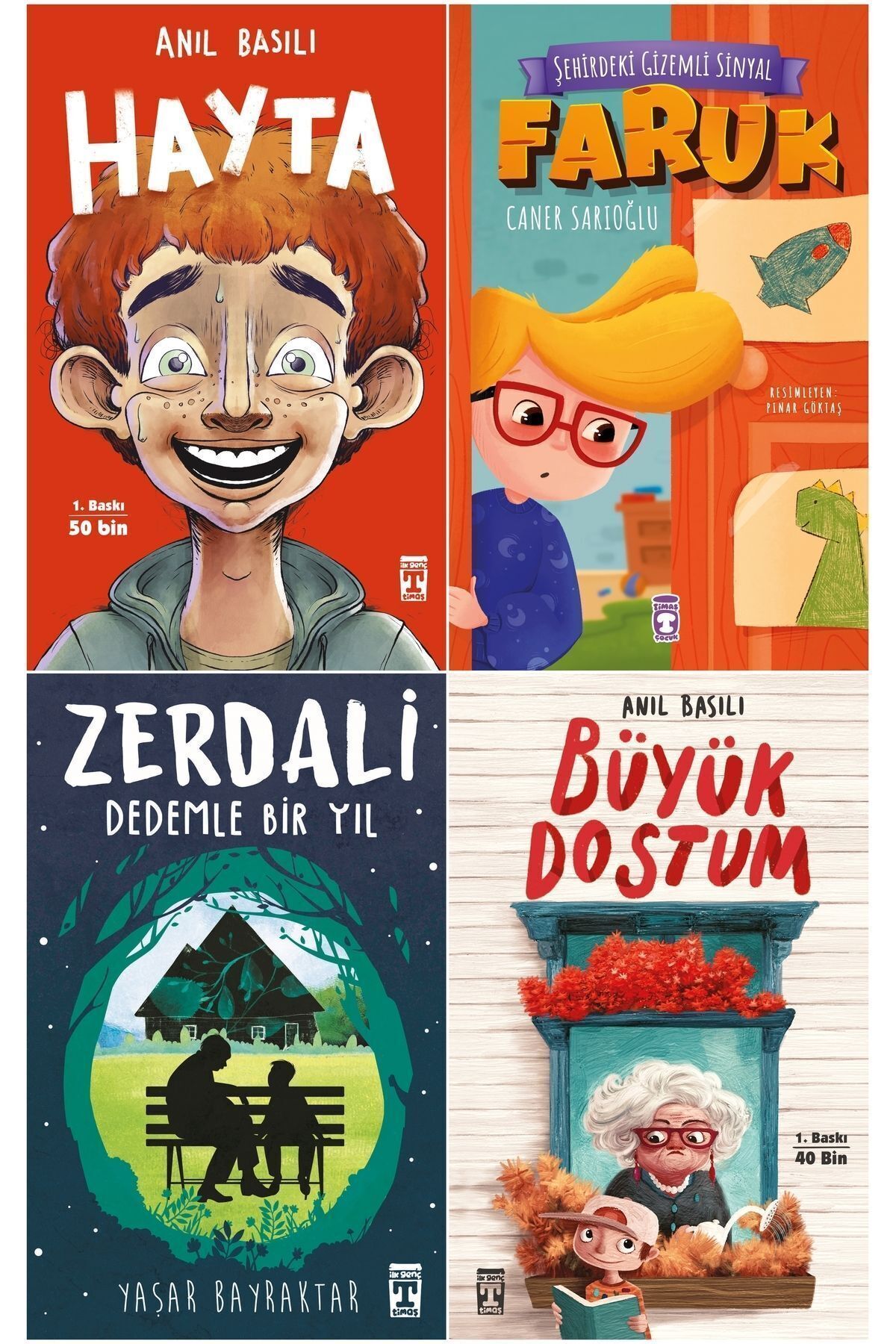 Timaş Çocuk Hayta & Faruk & Zerdali Dedemle Bir Yıl & Büyük Dostum - 3. 4. 5. 6. Sınıf Hikaye Seti