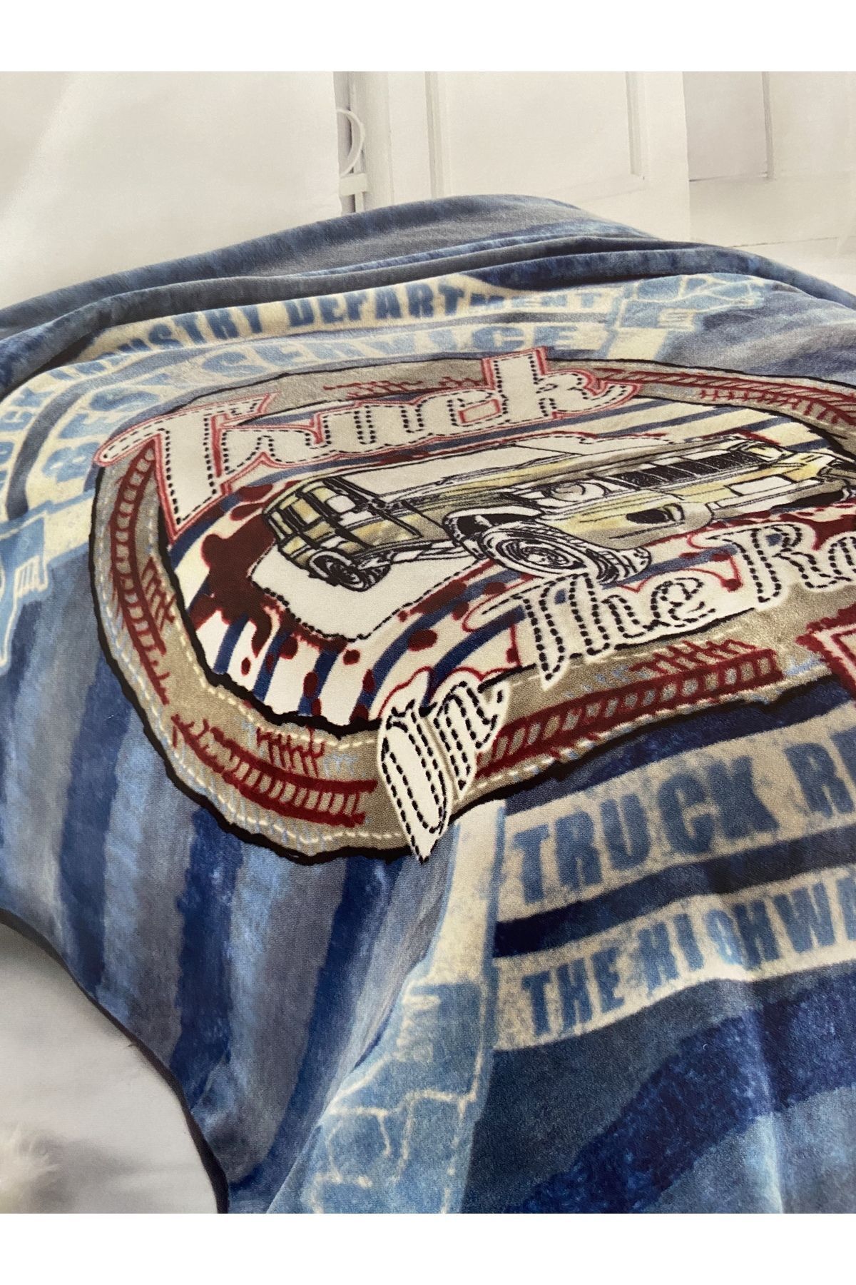 MİNK-Offroad Theme Licensed Single Emboss Blanket - Bedspread 2