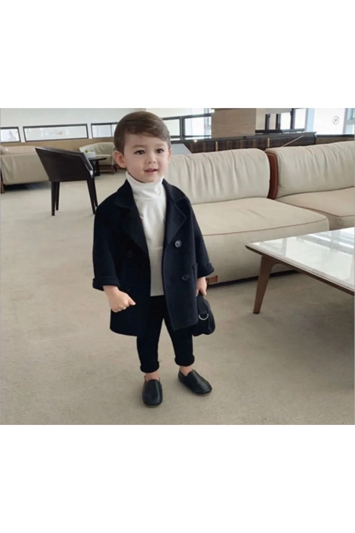 Çocuk astarsız kaşe mont/ceket/kaban
