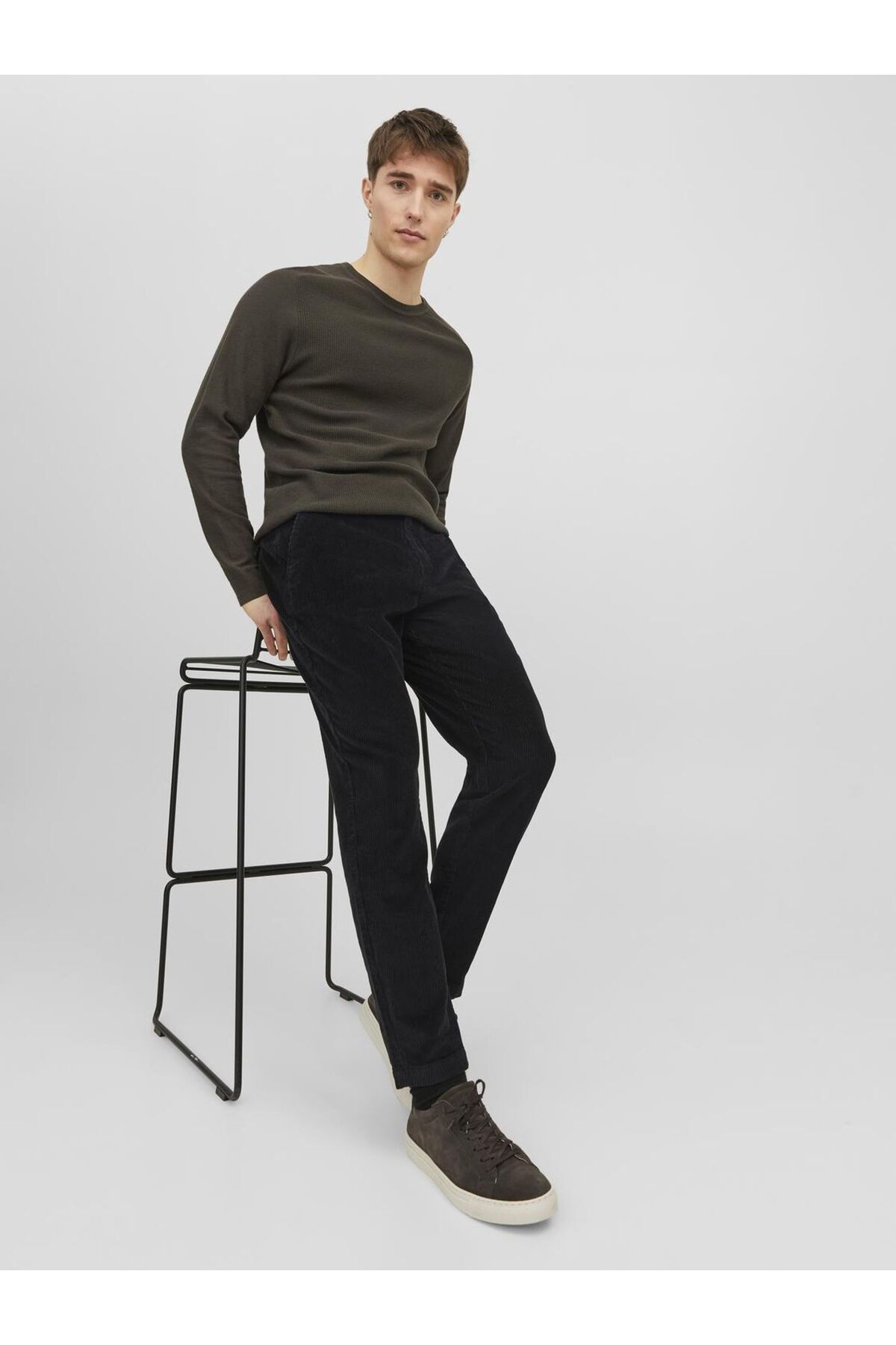شلوار جک اند جونز مردانه پنبه ای مشکی اسپرت راسته Slim Fit/اسلیم فیت    Regular/رگولار Daily/روزانه | Jack & Jones 12242204 BD - تصویر 8