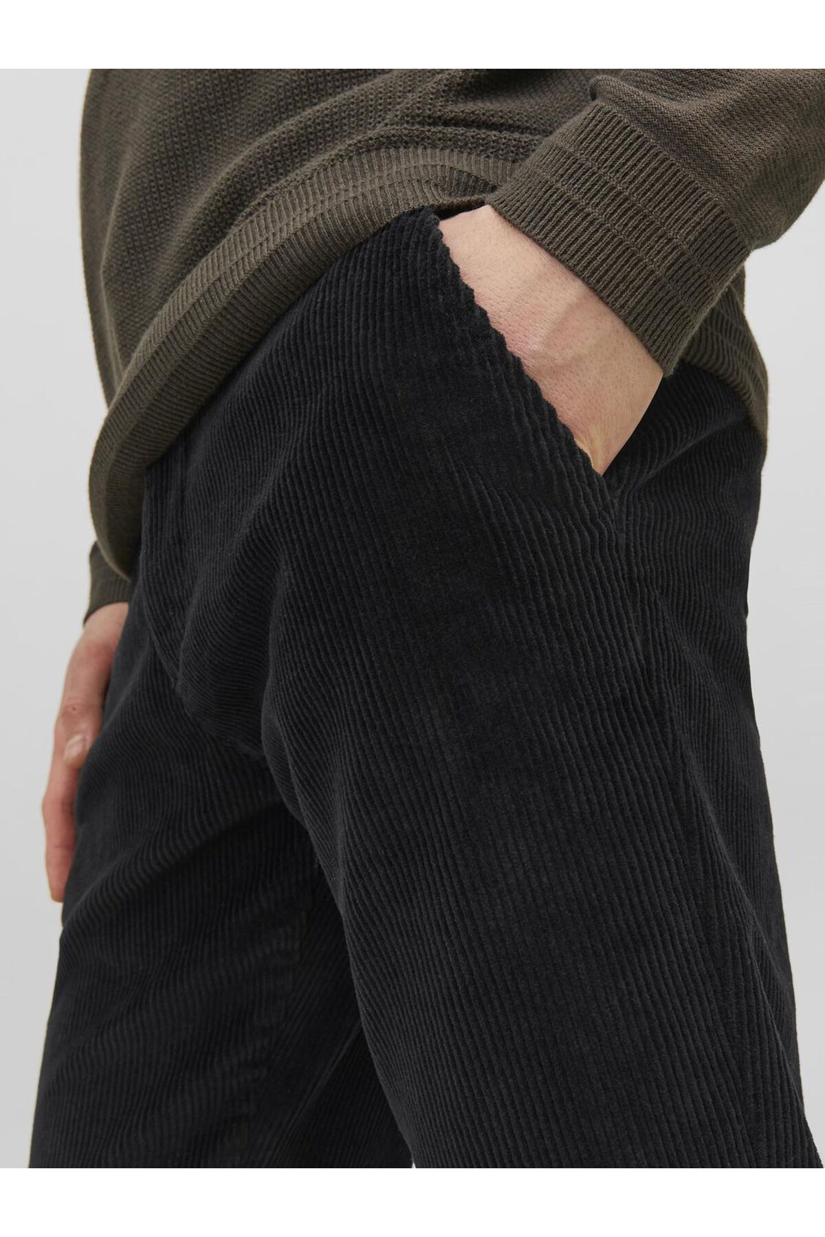 شلوار جک اند جونز مردانه پنبه ای مشکی اسپرت راسته Slim Fit/اسلیم فیت    Regular/رگولار Daily/روزانه | Jack & Jones 12242204 BD - تصویر 7