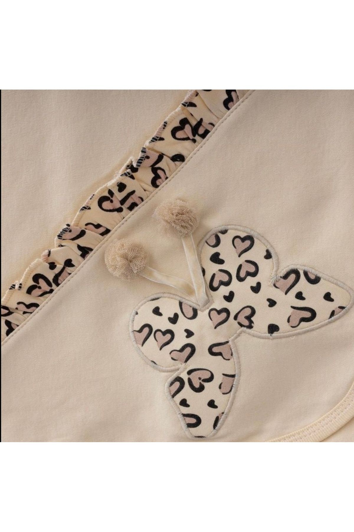 Cherub Baby Kelebekli Leopar Baskılı %100 Pamuk Yenidoğan Kız Bebek 10 Parça Hastane Çıkışı Zıbın Seti fotoğrafı 4 (önizleme)