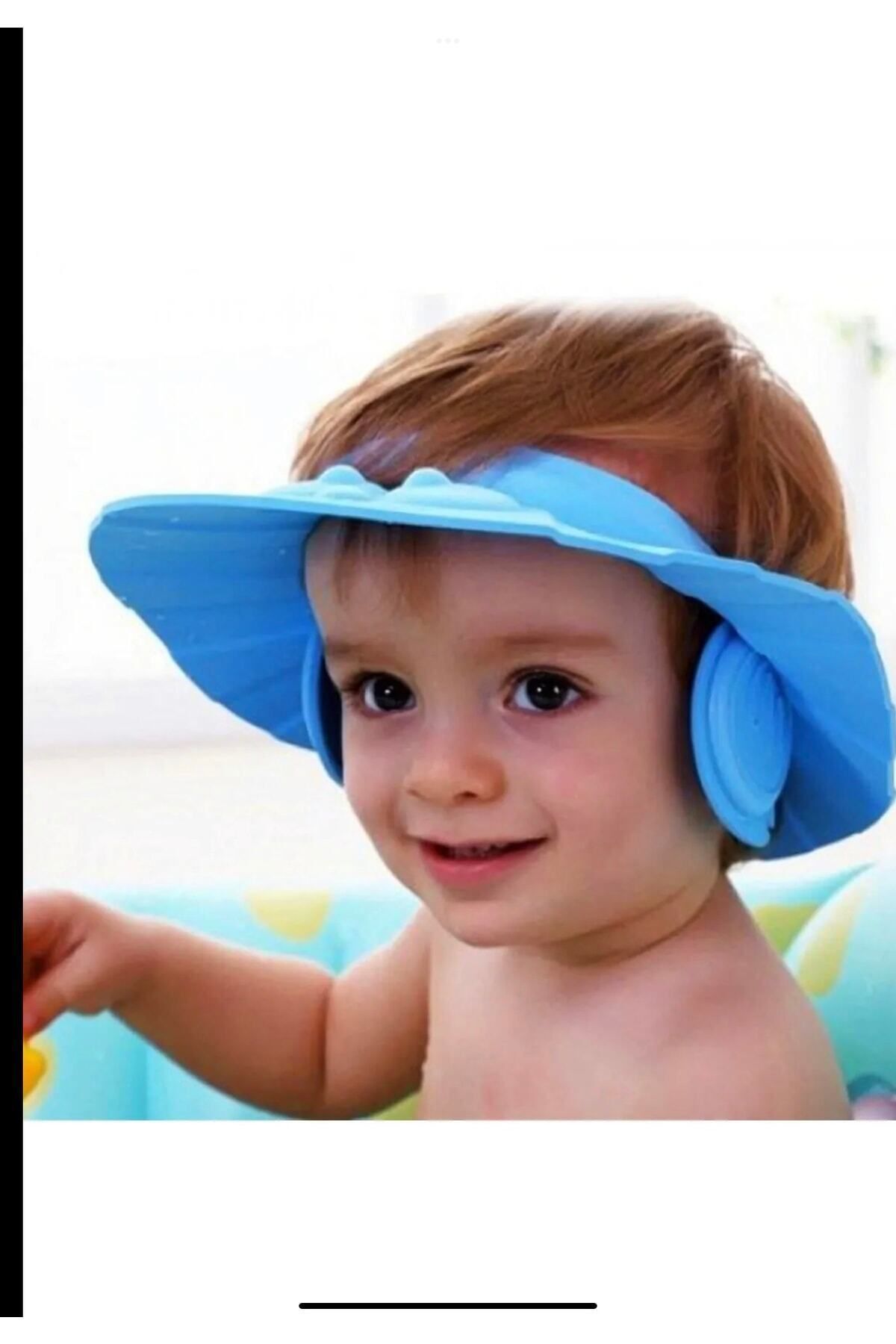 Bebek Banyo Şapkası Düğmeli Ve Kulaklıklı 2