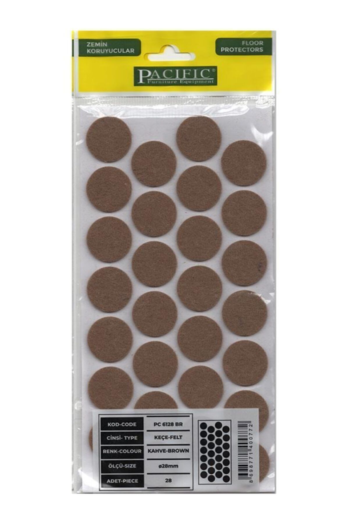 Genel Markalar Yapışkanlı Keçe Pc6128 Br 28 Mm Kahverengi